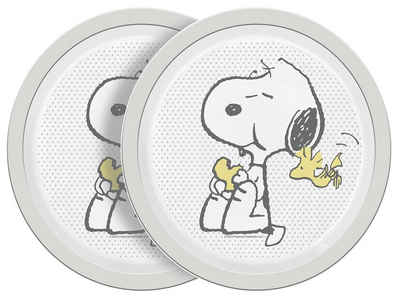 Geda Labels GmbH Frühstücksteller Teller Snoopy Cute & Cuddly 2er Set 21,5 cm PP, (2 St), Melamin