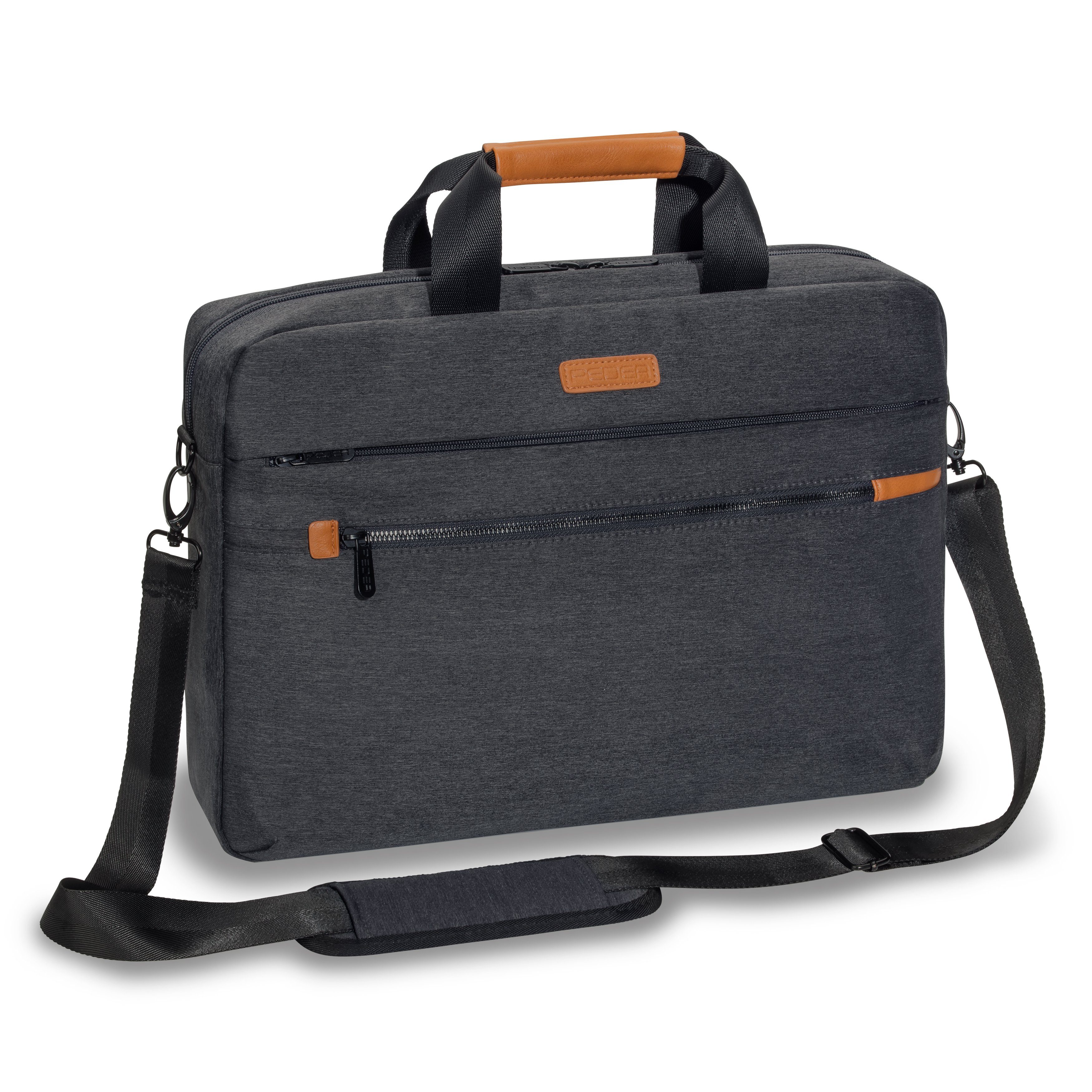 PEDEA Laptoptasche ELEGANCE Notebook Umhängetasche 15,6 / 17,3 Zoll (17,3 Zoll (43,9 cm), Umhängetasche mit einer dicken Polsterung
