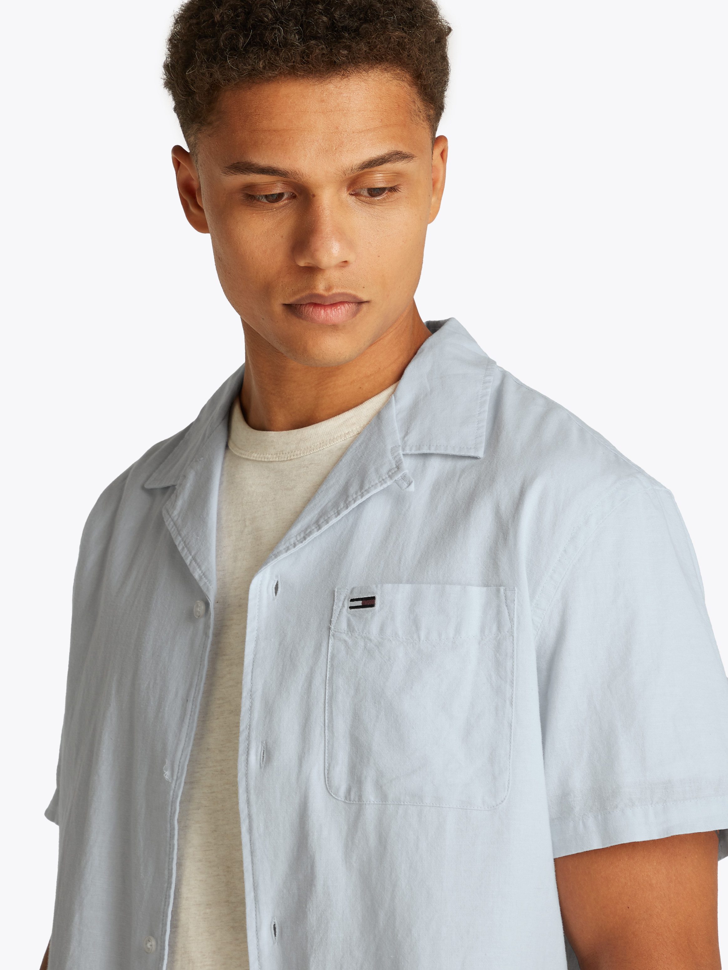 Tommy Jeans Kurzarmhemd TJM LINEN BLEND günstig online kaufen