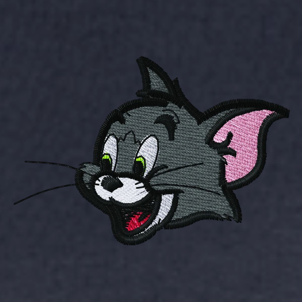 Spreadshirt Hoodie Tom & Jerry Tom Als Stick-Design Damen Premium Hoodie (1-tlg)