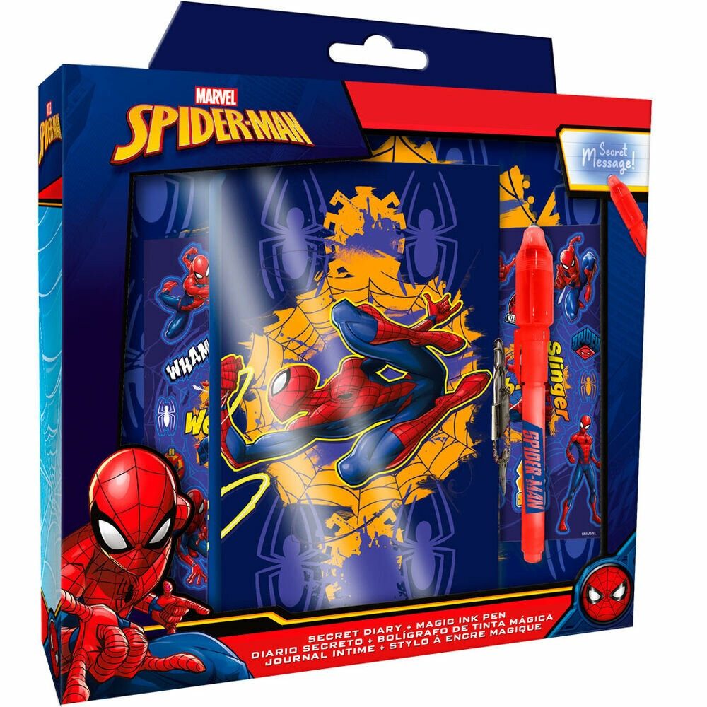 Kids Euroswan Tagebuch Marvel Spiderman magischen Stift Tagebuch