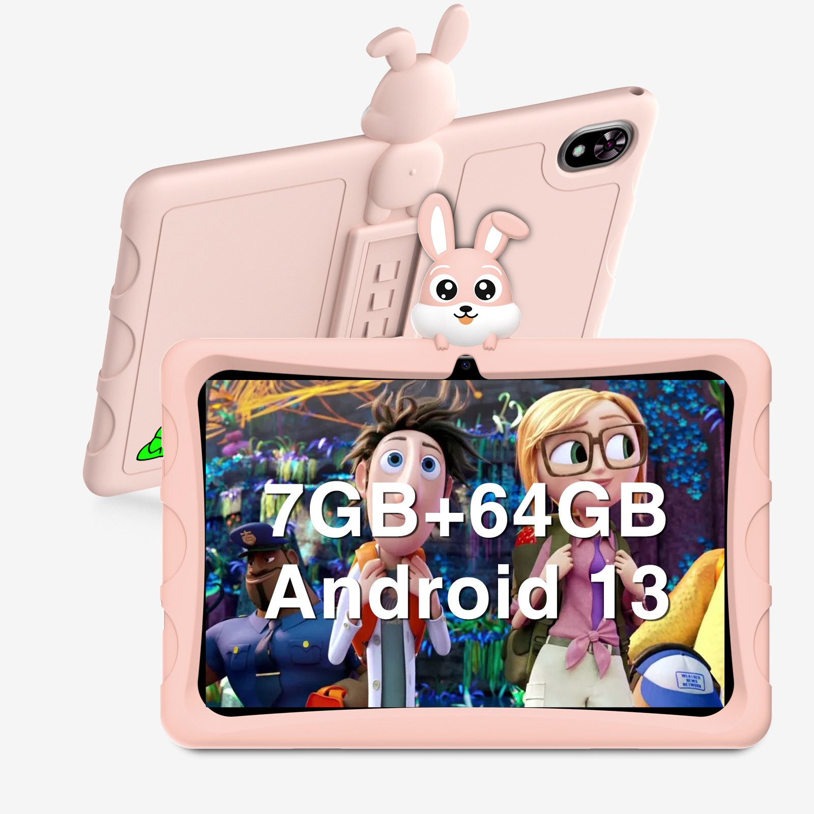 DOOGEE U9 Kinder Tablet, Android 14 64GB ROM (1TB TF) Tablet (10.1", 64 GB, Android 13, WIFI, 5060mAh Akku, 9,9 mm Dicke, WiFi 6, BT 5.0, Widevine L1)