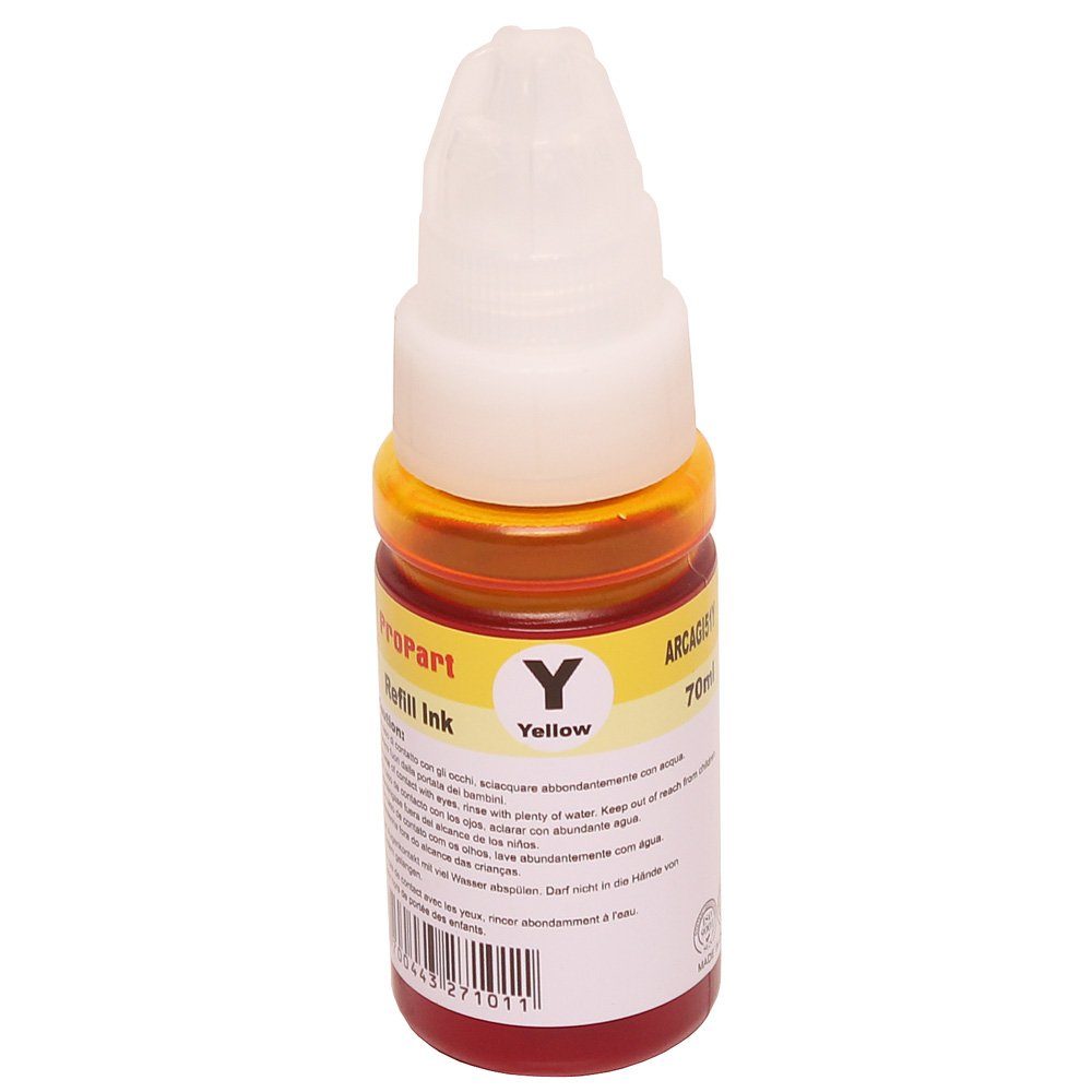 ABC Nachfülltinte (für Canon, Kompatible Nachfüllflasche Tinte für Canon GI-51 Gelb Pixma G1520, x, 1520 G1560 G2520 G2560 G3520 G3560 G2570 G3570 G3571 G3572 G4570 G1530)