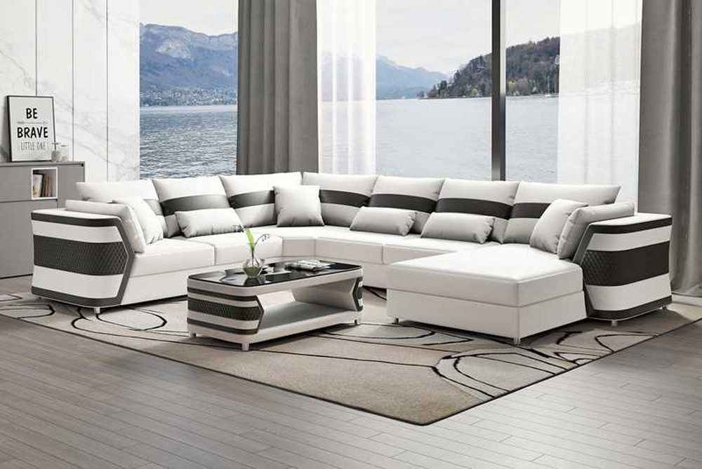 JVmoebel Wohnlandschaft XXL U-Form Ecksofa 4-teilig - Großes Wohnlandschaft Sofa, 4 Teile, Made in Europa