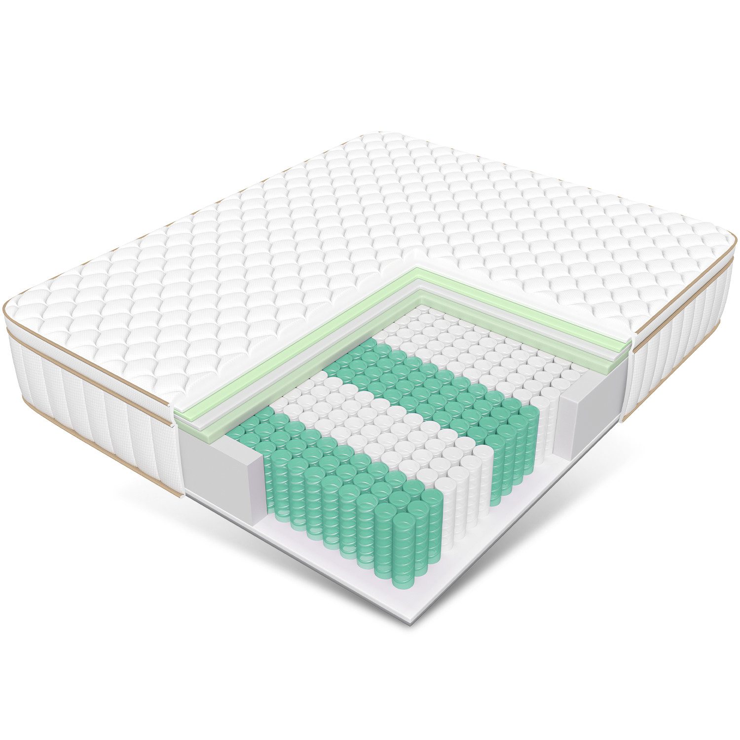 Taschenfederkernmatratze Matratze 90x200, 7 Zone Federkernmatratze Matratzen 90x200