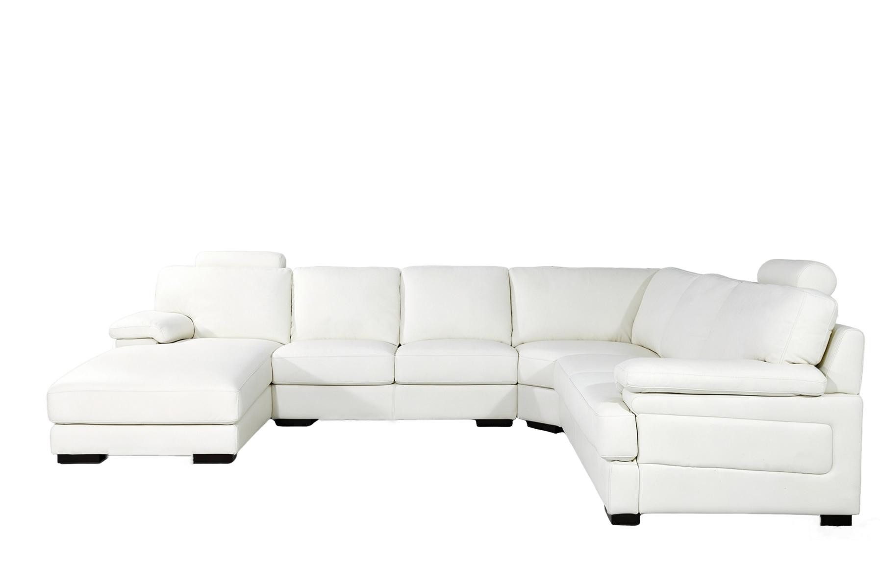 Salottini Ecksofa Ecksofa Adriano Wohnlandschaft Leder Weiß Eckcouch, Handarbeit