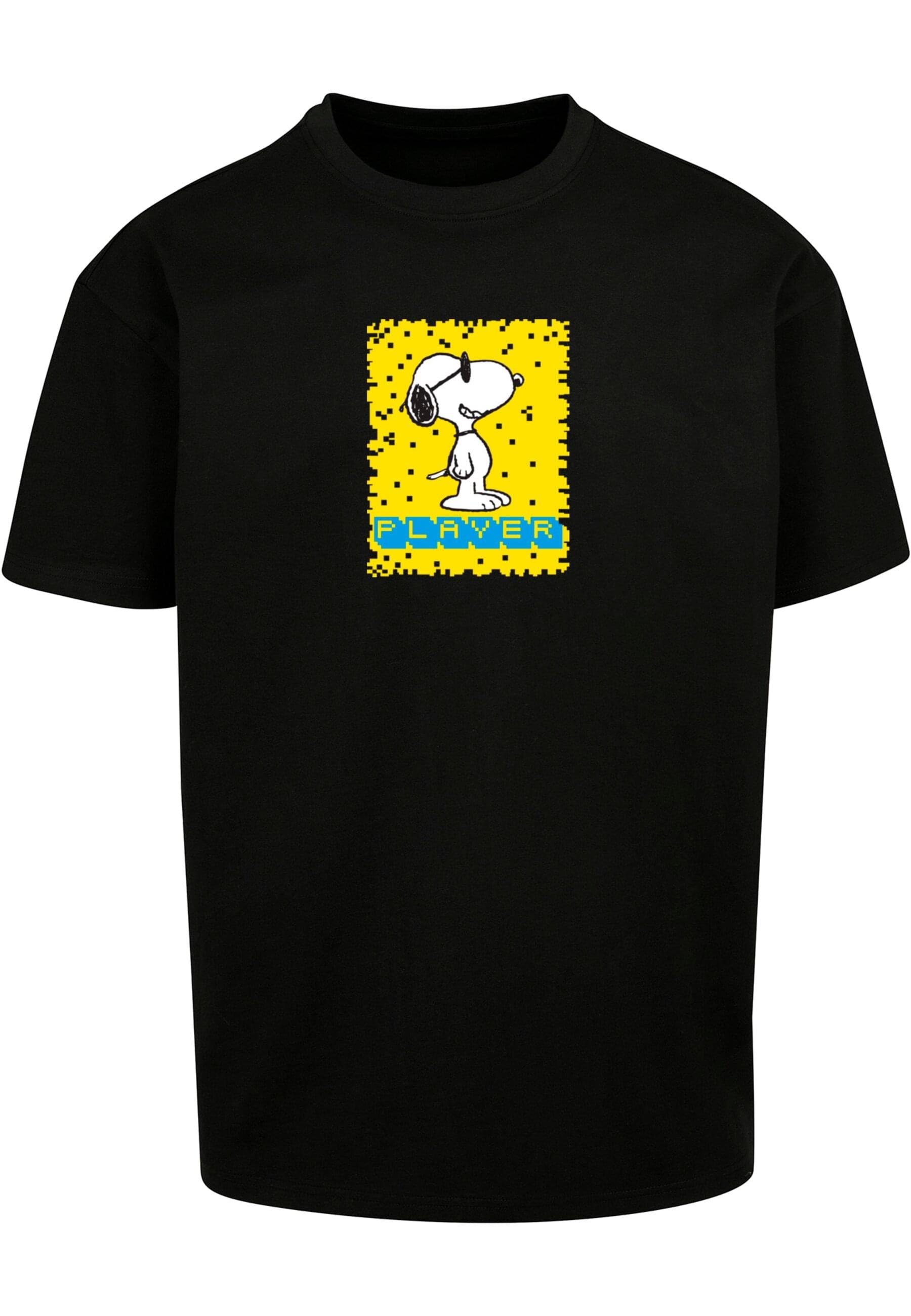 Peanuts black T-Shirt Player (1-tlg) Ladies Herren Oversize - Merchcode Tee Heavy