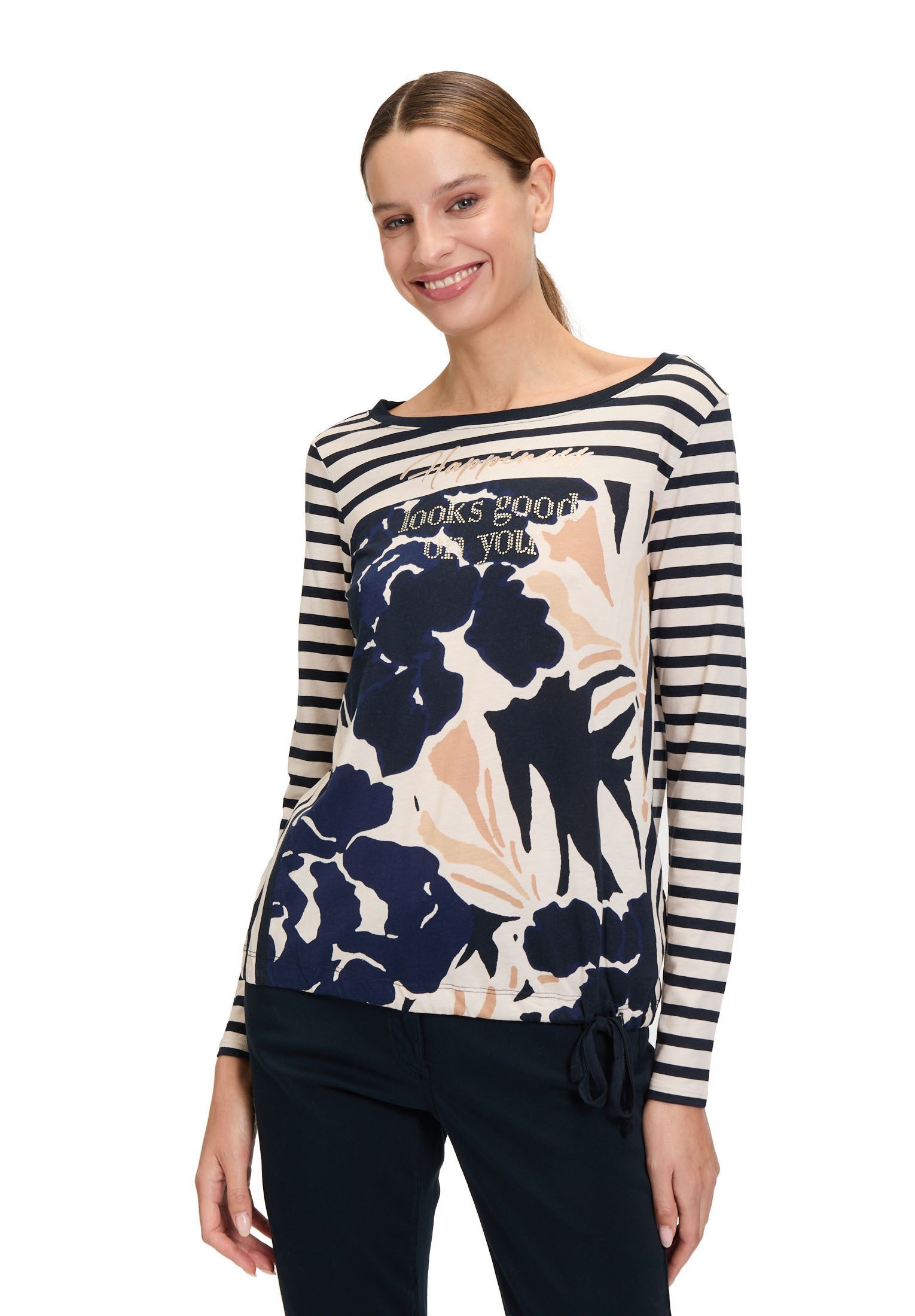 Kurzarmshirt Betty Barclay Damen Casual-Shirt mit Tunnelzug