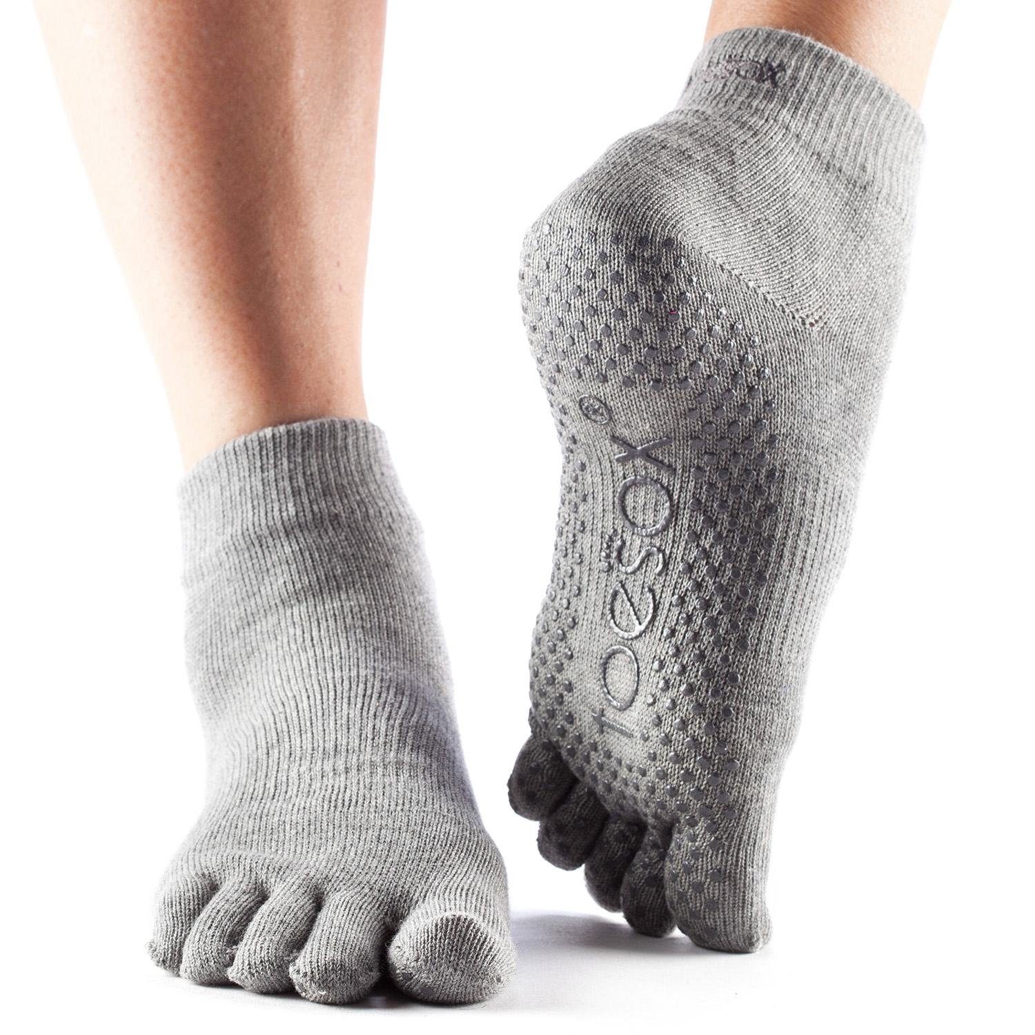 ToeSox Sportsocken Full-Toe Ankle Grey Gr. S