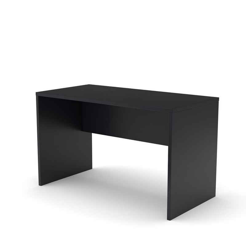 Nowy Styl Schreibtisch, E10 Schreibtisch Bürotisch Wangen-Gestell, 80cm tief, Schwarz