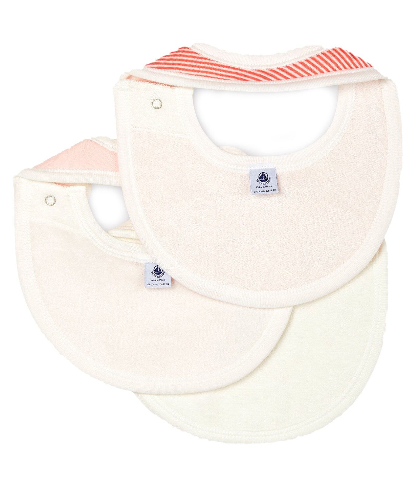 Petit Bateau Lätzchen Petit Bateau Baby Lätzchen 3er Set rosa creme tolles Geschenk