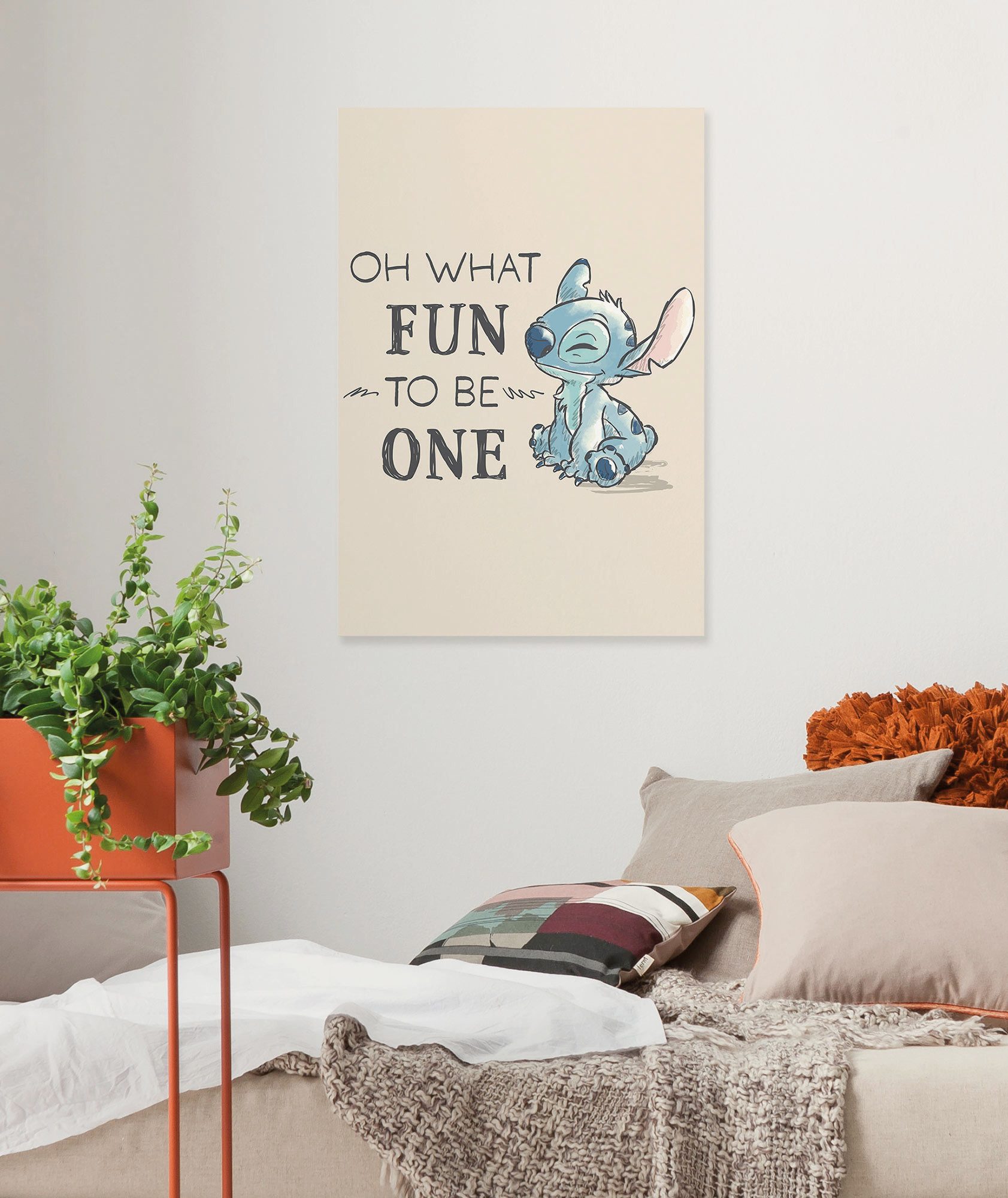 Komar Leinwandbild Disney Lilo and Stitch Oh What Fun, Disney (1 St), 40 x 60 cm (Breite x Höhe) - Kinderzimmer, Dekoration