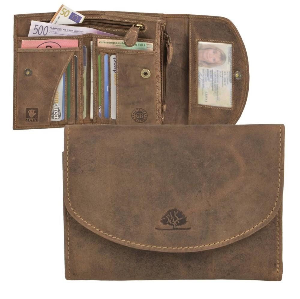Greenburry Geldbörse Vintage (oA), Damenbörse, Portemonnaie mit 7 Kartenfächern, Lederbörse