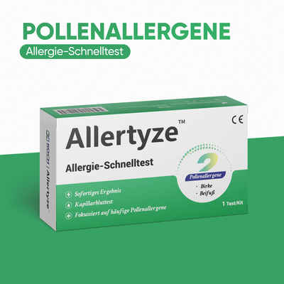 Björn&Schiller Bodentest Allergietest für zuhause, Allertyze 2 Pollenallergene Selbsttest