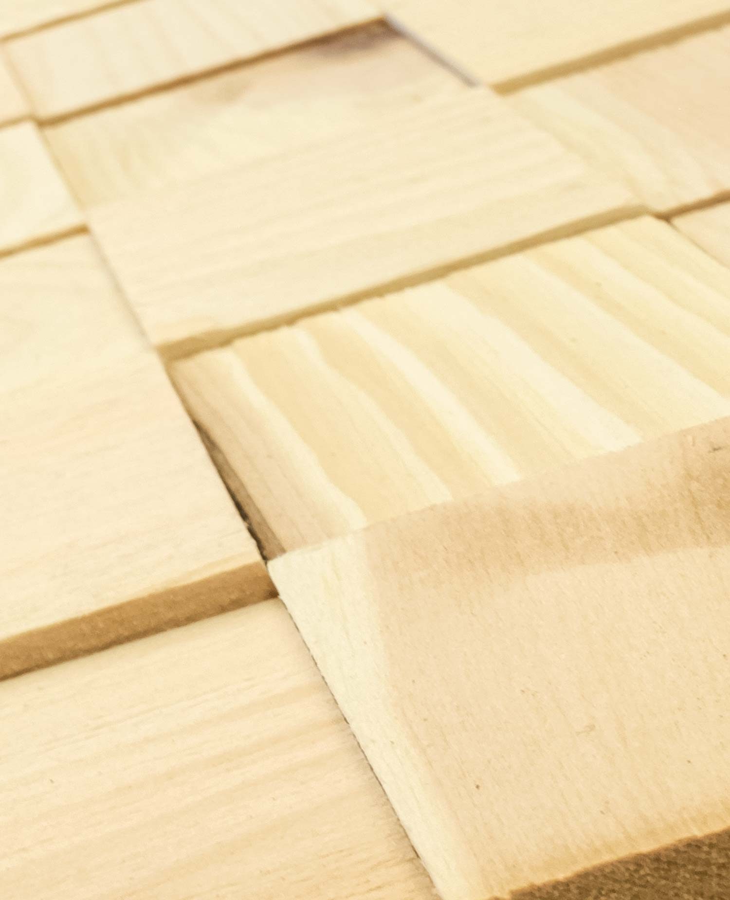 wodewa GmbH 3D Wandpaneel Vollholz - Serie 50 -, BxL: 5x5 cm, 0,00 qm, (Matte, 36-tlg., 0,09 m) 3D-Optik, Selbstklebend