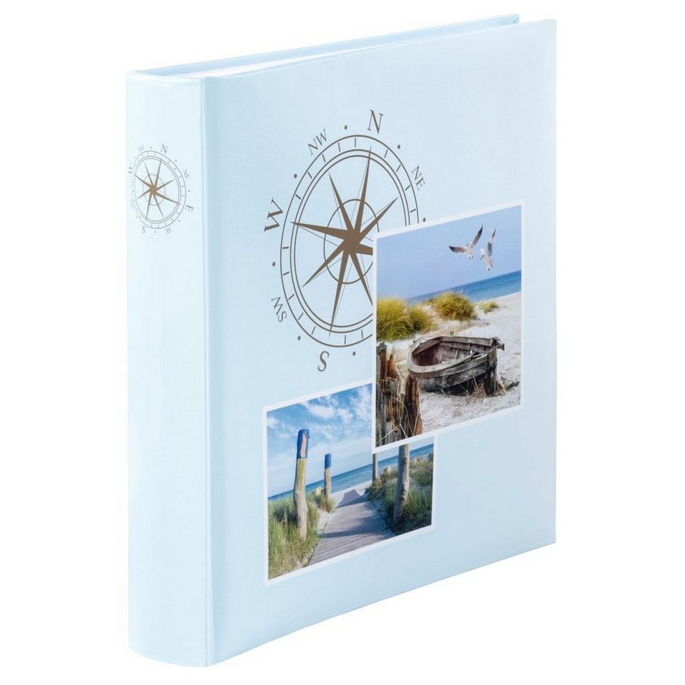 Hama Fotoalbum Jumbo Album Compass 30x30 cm, 100 weiße Seiten, max. 400  Fotos, Klassische Buchoptik für einen eleganten, zeitlosen Touch