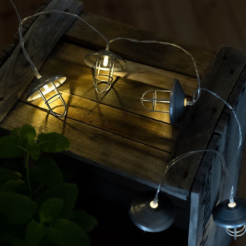 etc-shop LED Solarleuchte, Solar fest Dekoration LED-Leuchtmittel LED Garten Aussen Solarlampe Lichterkette verbaut, Warmweiß