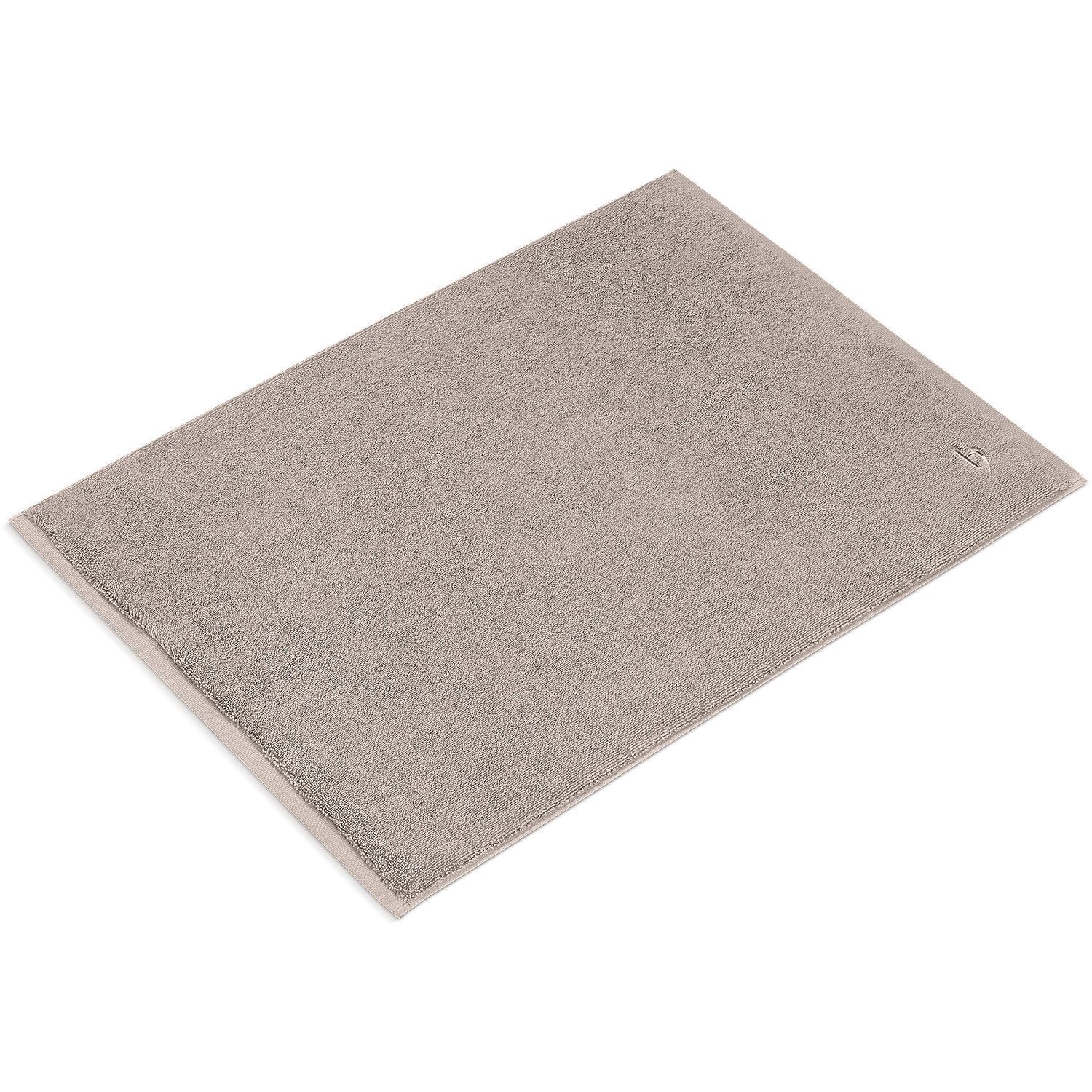 herzbach home Badematte Pura 60x90 cm, Baumwolle, Rechteckig, 1200g/m², Premium-Qualität, 100% Baumwolle, mit Logo Stickerei