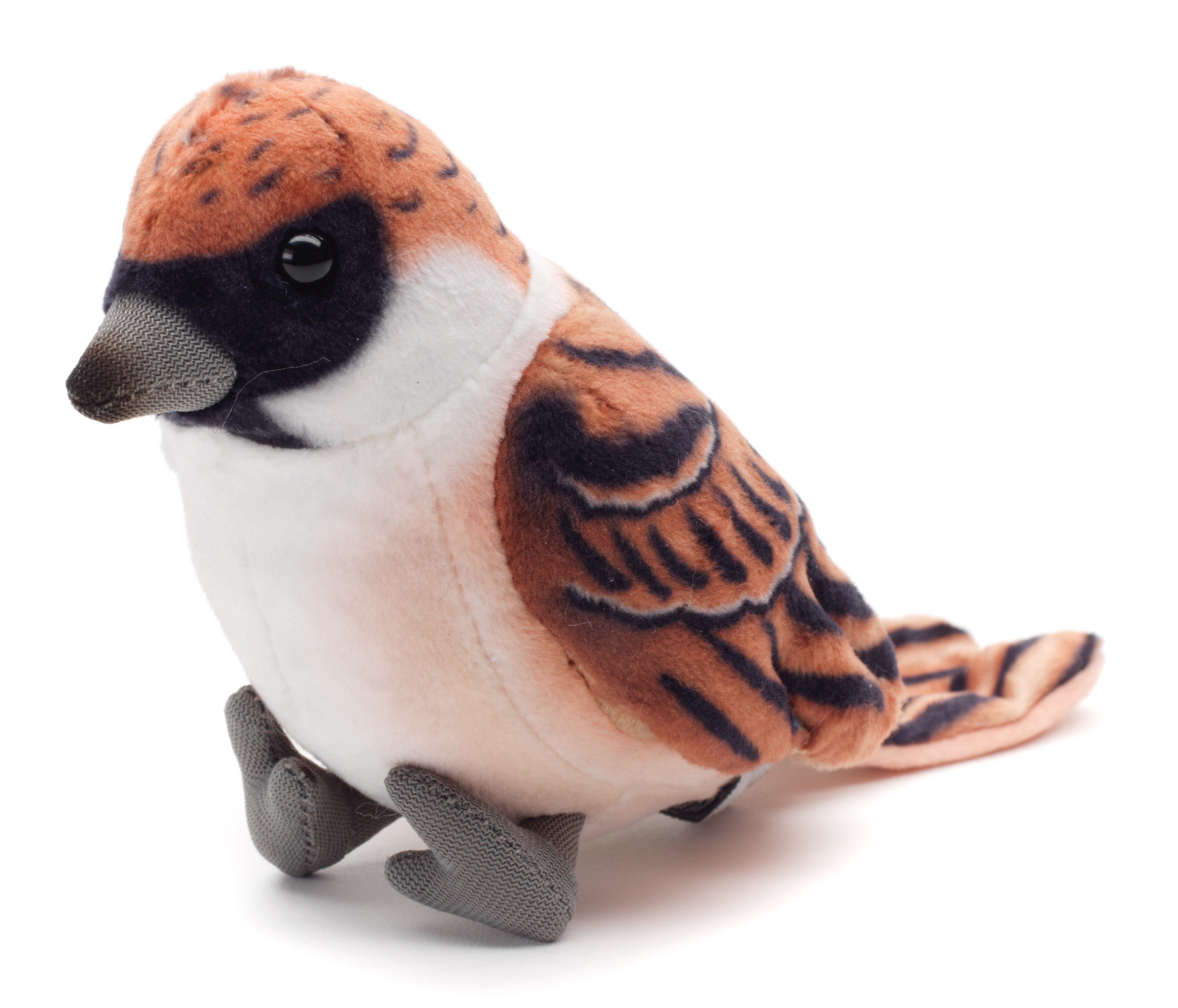 Uni-Toys Kuscheltier Heimischer Singvogel - versch. Vögel - Höhe 10 cm - Plüsch, Plüschtier, zu 100 % recyceltes Füllmaterial