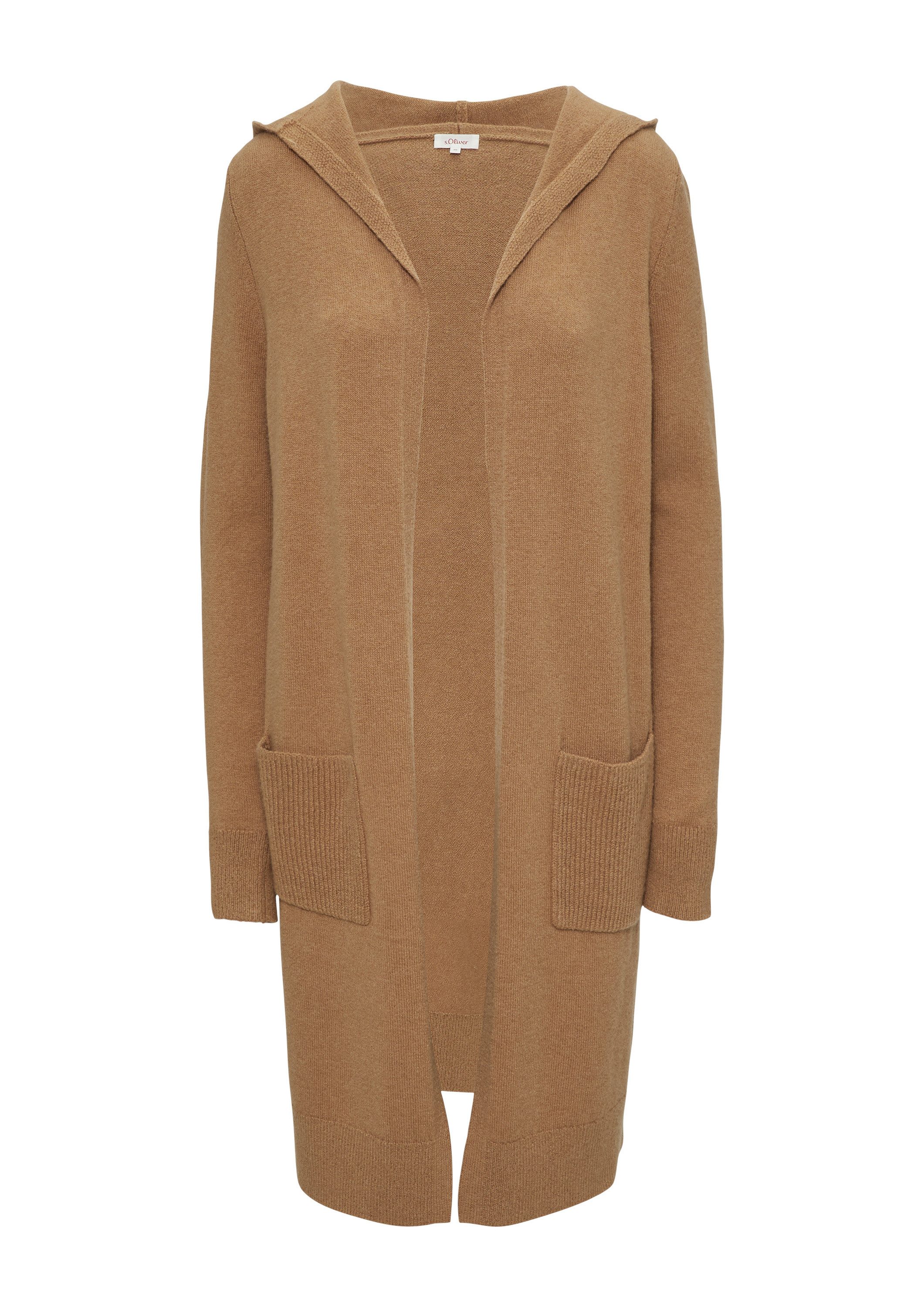 s.Oliver Cardigan Strickjacke Long-Cardigan mit Kapuze günstig online kaufen