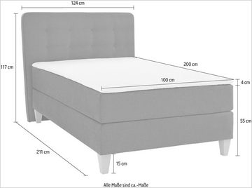 Home affaire Boxspringbett Ascola, incl. Topper, 5, Breiten, 3 Ausführungen, 2 Härtegrade