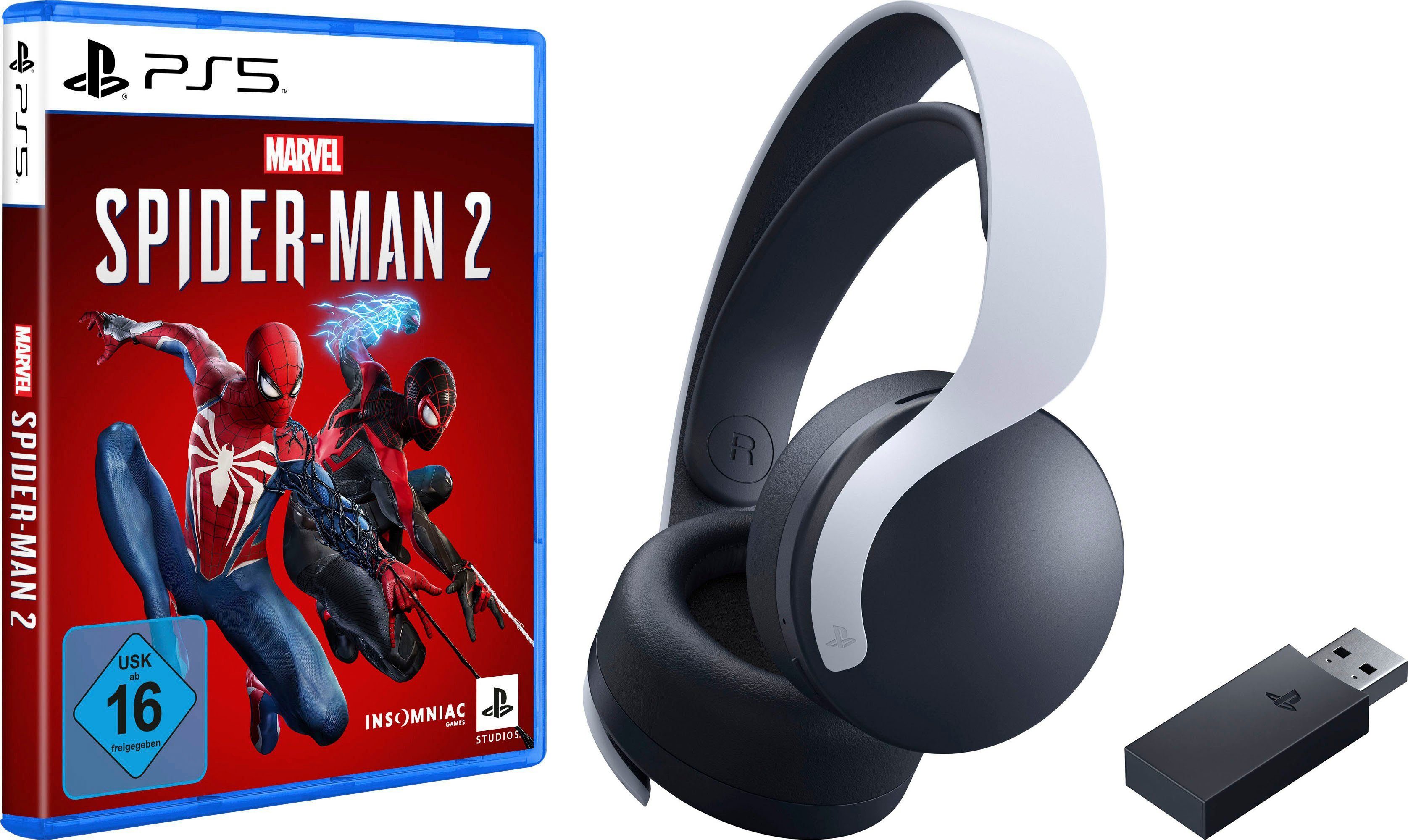 5 PlayStation 2 Gaming-Headset 3D PlayStation (Rauschunterdrückung) + PULSE Spiderman 5