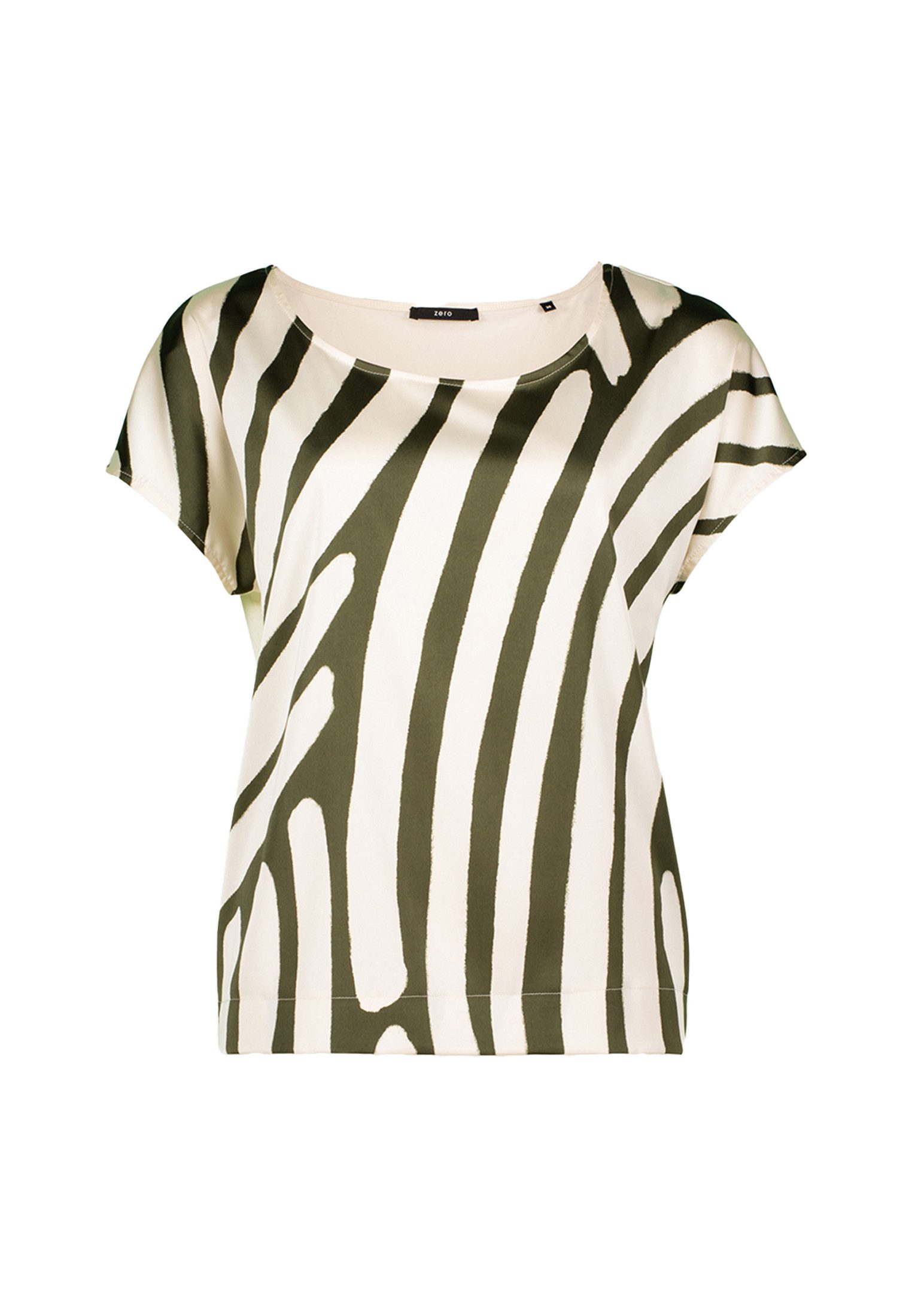 Zero Kurzarmshirt zero Satinshirt mit Print günstig online kaufen