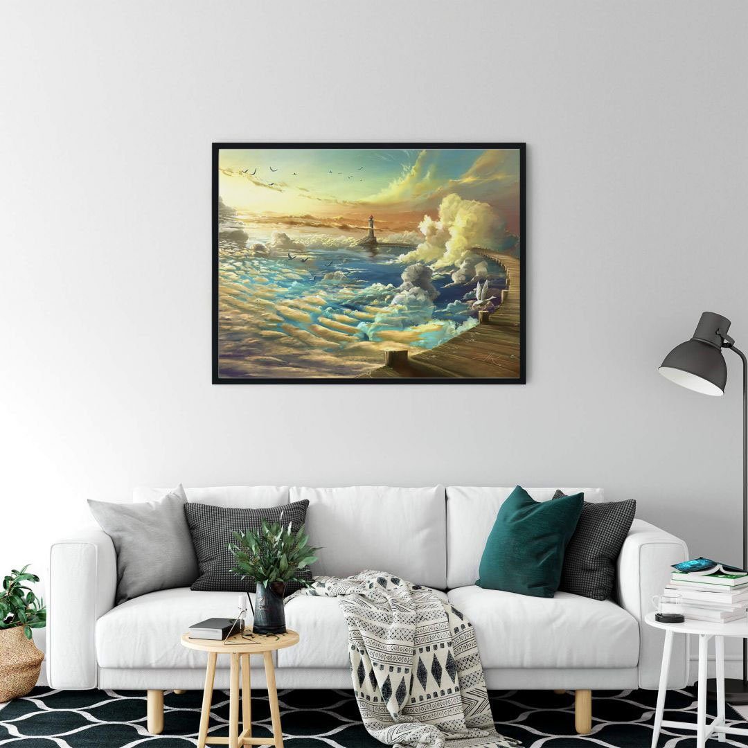 Surrealismus Wandbild, (1 Schriftzug Poster Wandposter Himmels, des Wall-Art Bild, Ufer St), Poster, Bild