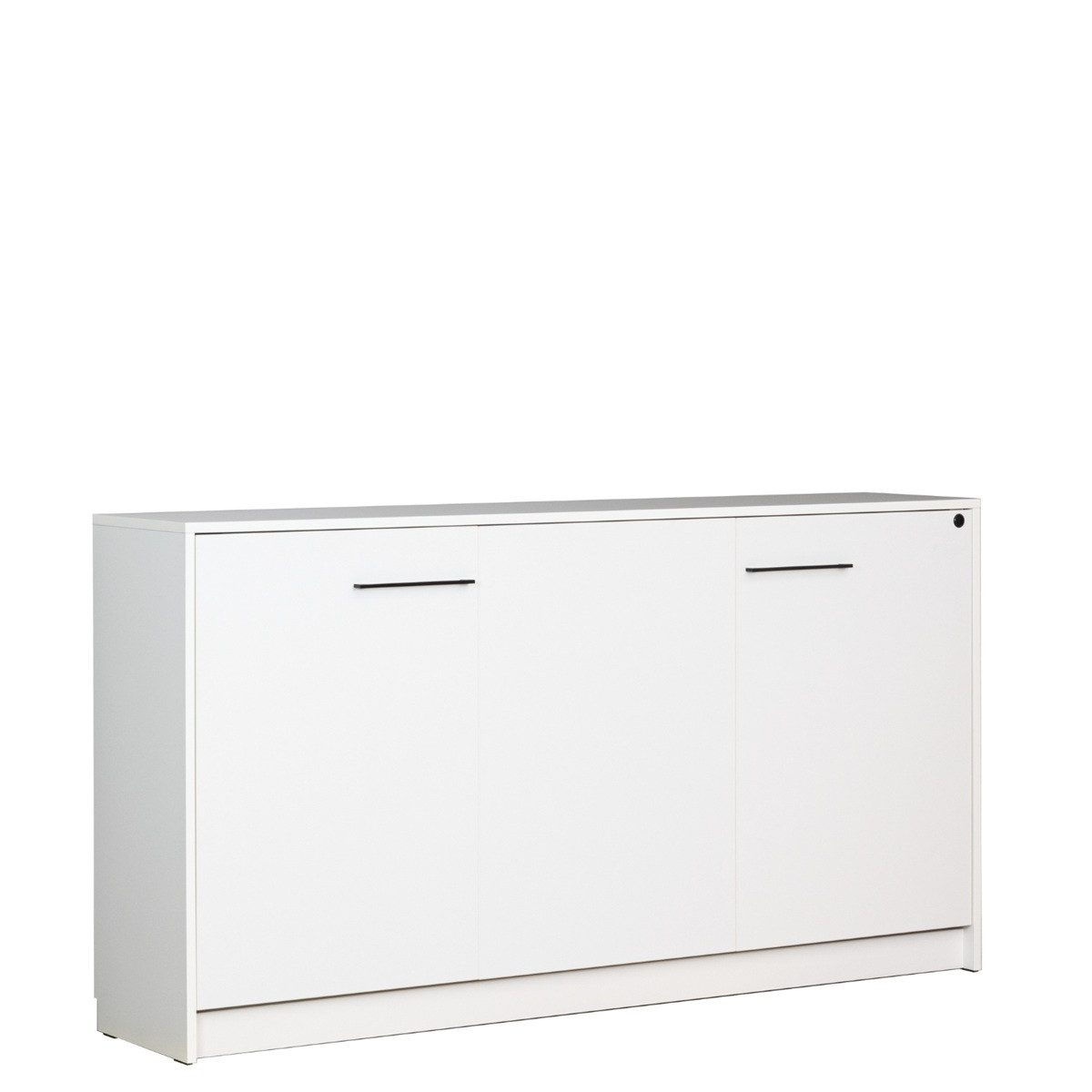 QMM TraumMöbel Schrankbett Wandbett SBH 90x200 mit Aufsatz und Schränken weiß (Set, 2-St., Schrankbett SHB 90x200, Aufsatz zum Schrankbett, Schränke (optional) in 3 Varianten zur Auswahl