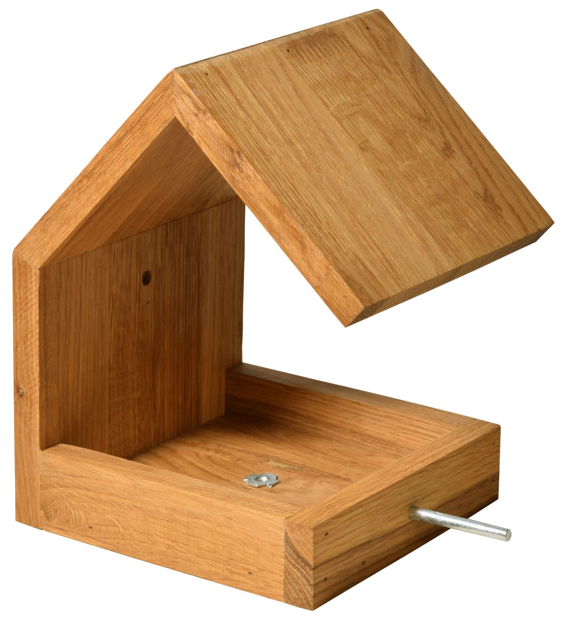 LUXUS-VOGELHAUS Futterhaus Vogelhaus "Bauhaus III", Eiche, natur