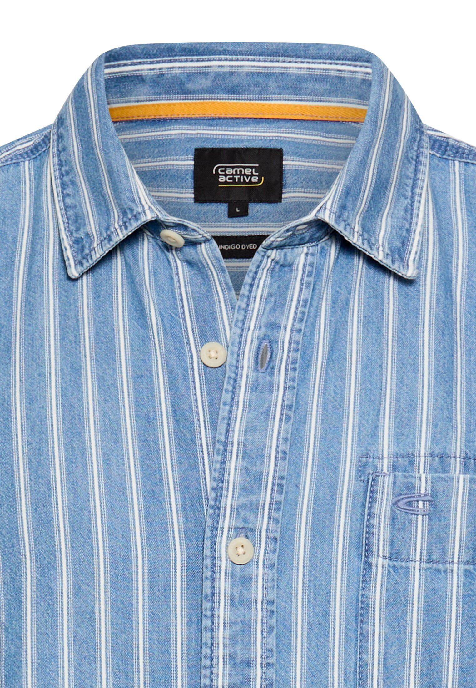 camel active Jeanshemd im Streifen-Design