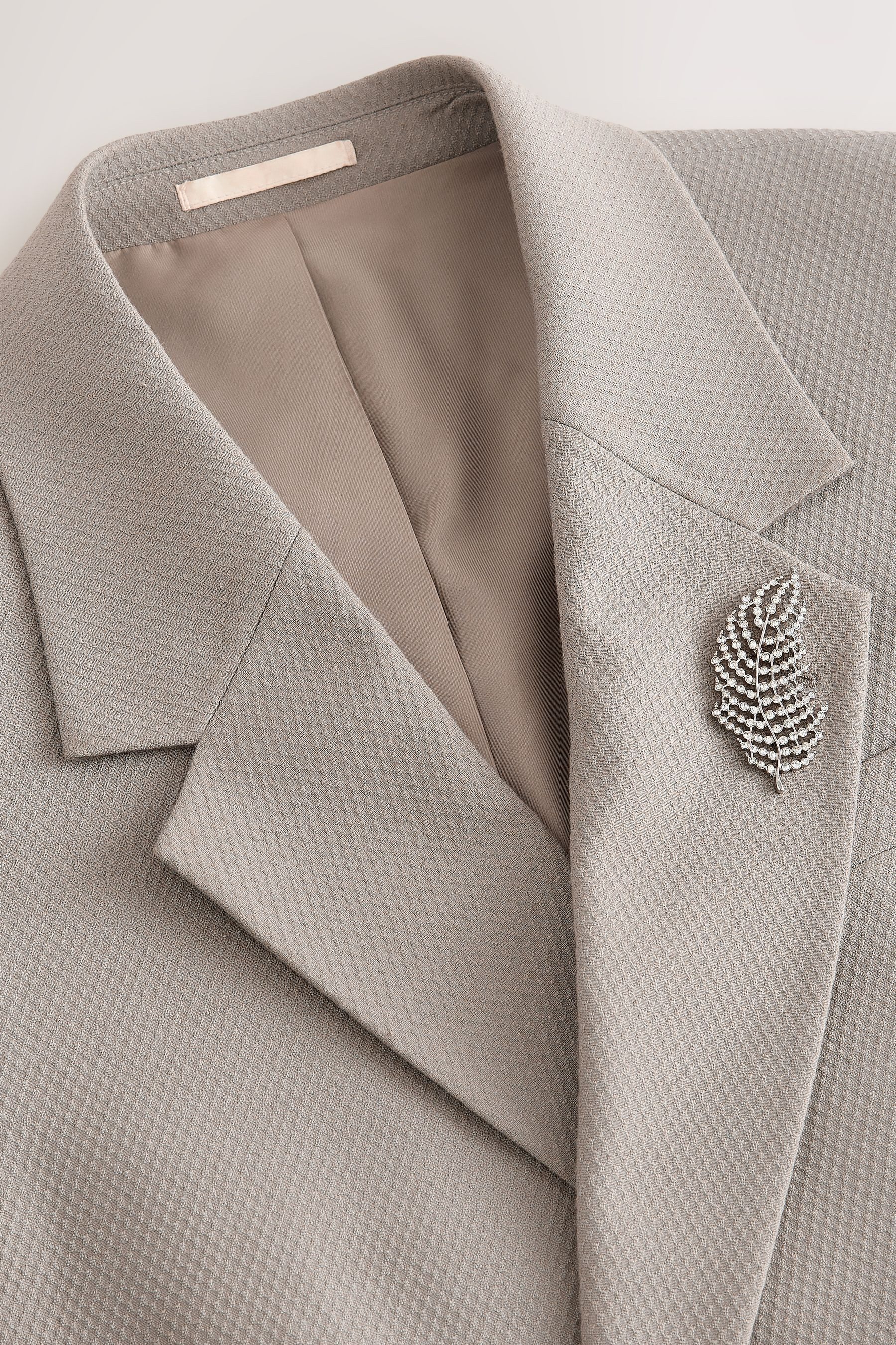 Next Sakko Zweireihiges strukturiertes Tailored Fit Sakko (1-tlg) – Bild 4 von 5