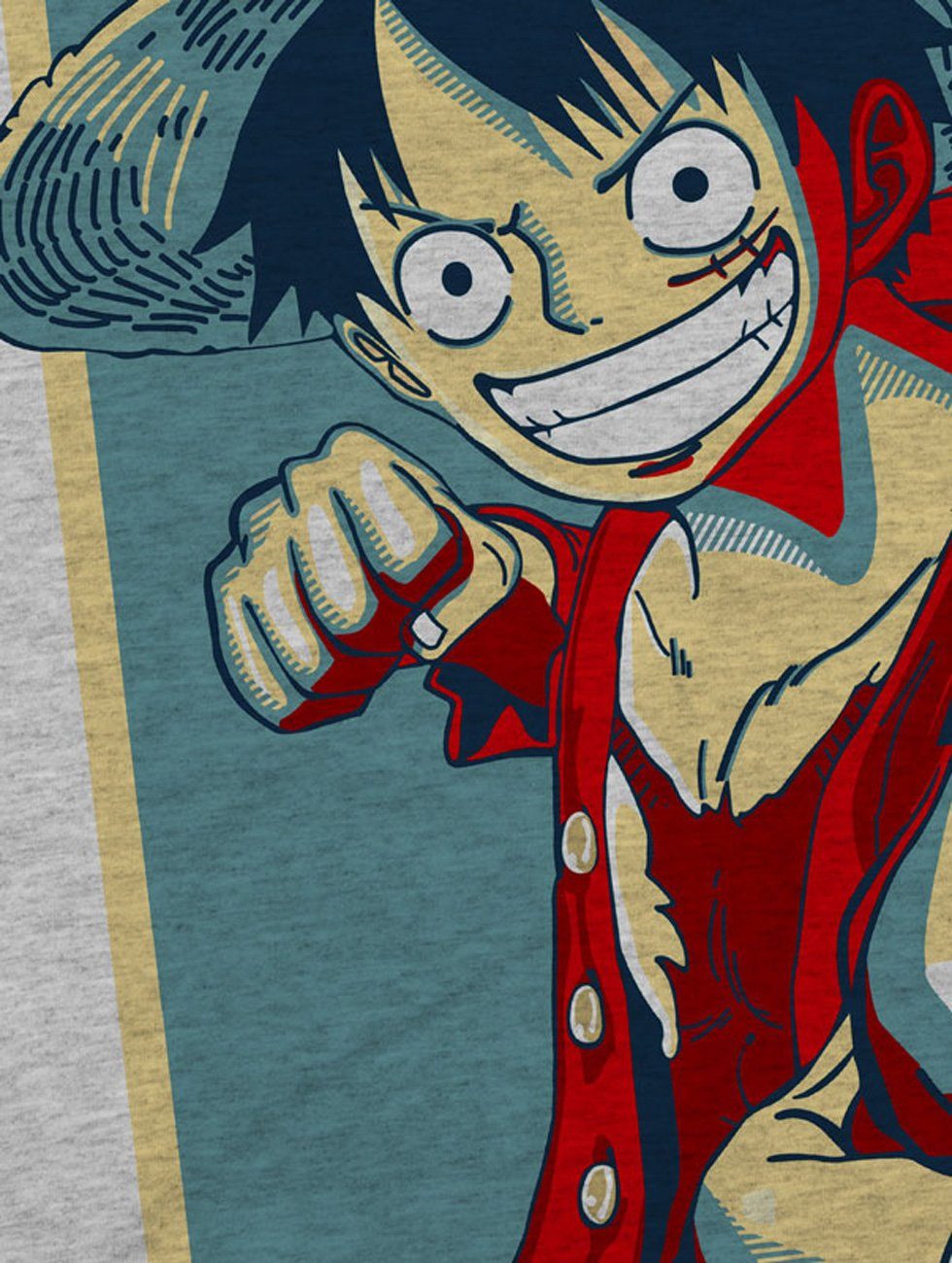 style3 T-Shirt Luffy One Strohhut one piece japan anime luffy manga monkey ruffy – Bild 2 von 3