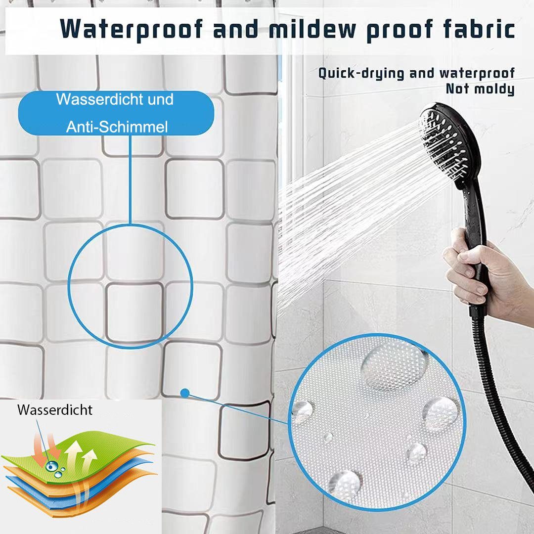 HomeBella Duschvorhang Geometrie Motiv Textil Antischimmel Schimmelresisten günstig online kaufen