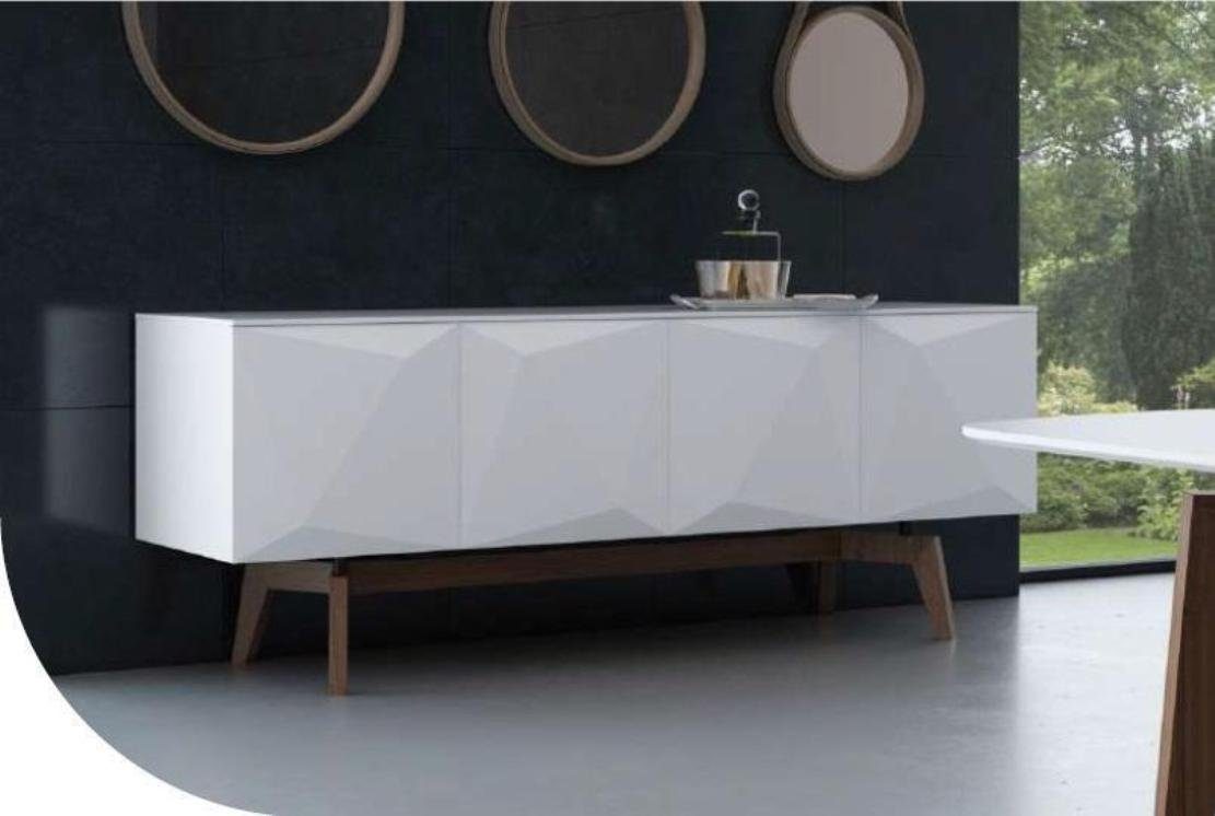 Stauraum Luxus Holzmöbel Sideboard Mit Modern Sideboard St) Weißes (1 JVmoebel Esszimmermöbel