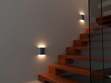 Northpoint LED Wandleuchte LED Batterie Wandleuchte indierekte Beleuchtung batteriebetrieben grau