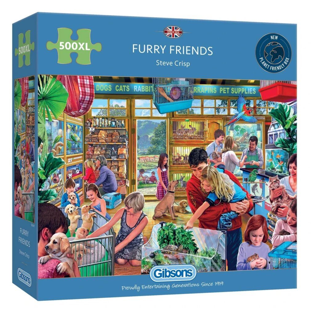 GIBSONS Puzzle Puzzle Haarige Freunde XL 500 Teile, Puzzleteile