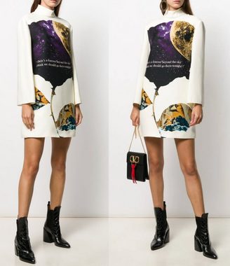 VALENTINO GARAVANI Midikleid VALENTINO GARAVANI Turtleneck Dress Minikleid Silk Wool Mini-Dress Bey