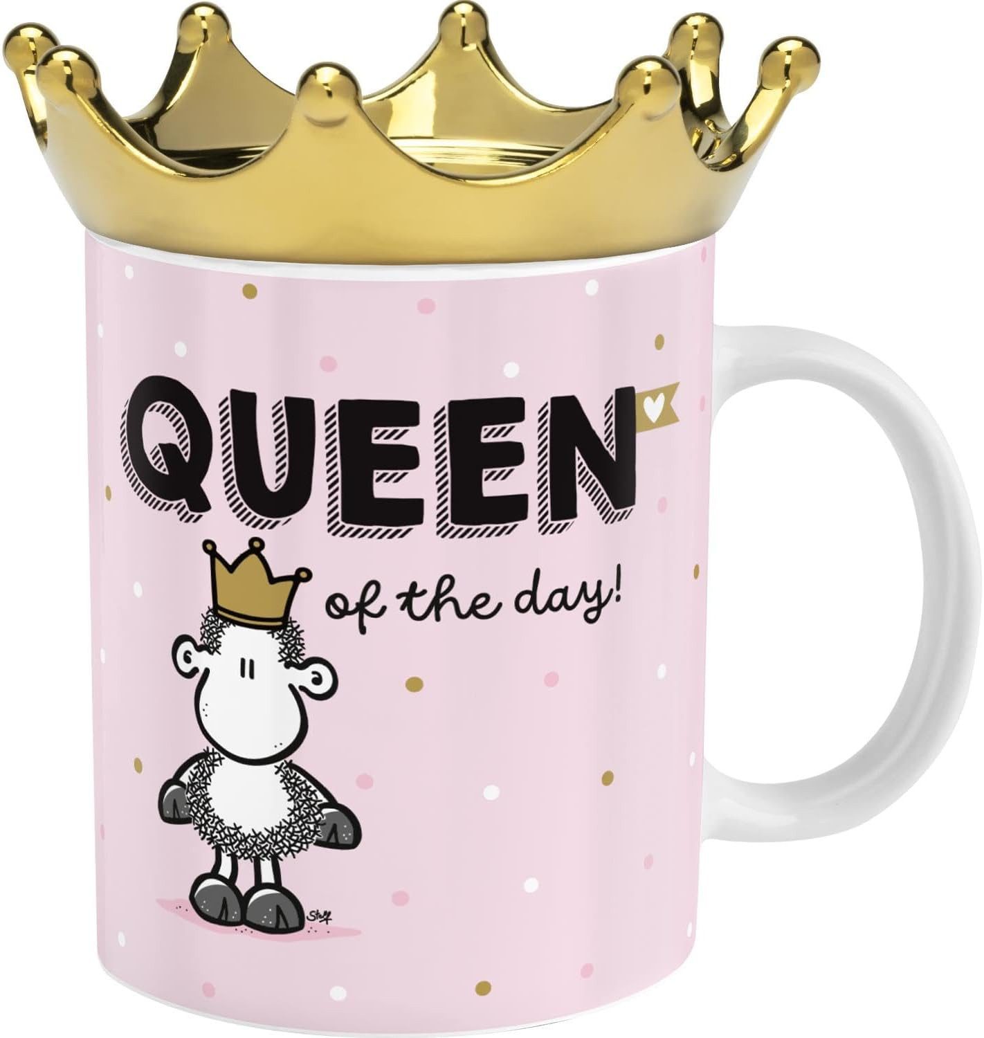 Sheepworld Tasse Kaffeetasse Kaffeebecher Teetasse Tasse 50cl Sheepworld Queen 48946, Material: Porzellan