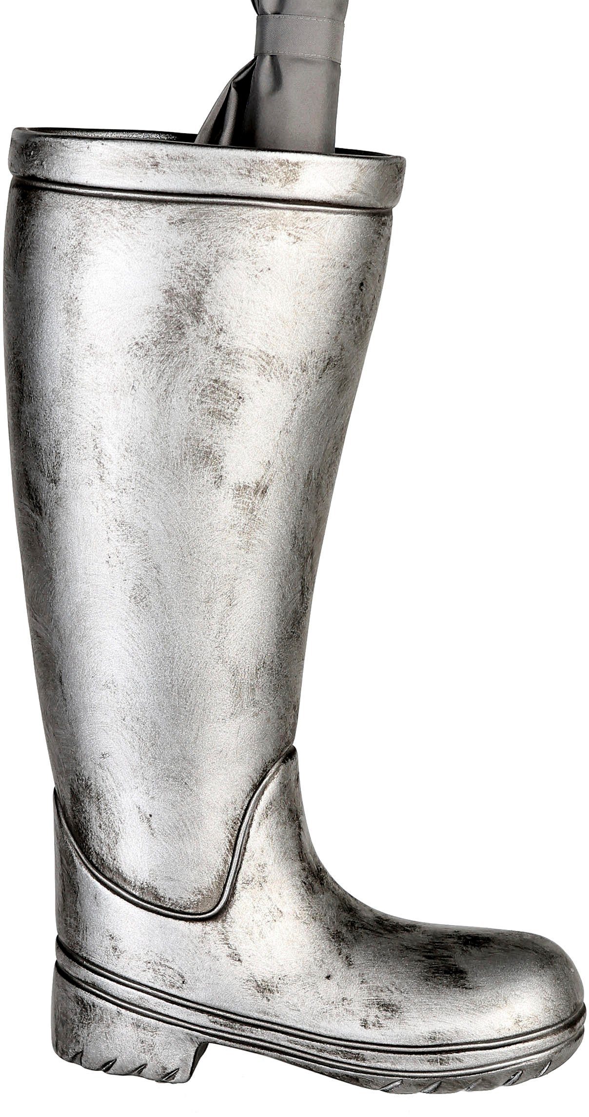 Regenschirmständer für Keramik Casablanca cm, Schirmständer Höhe silber St), 45 Gilde by aus Regenschirme, Gummistiefel-Form, (1 Stiefel,