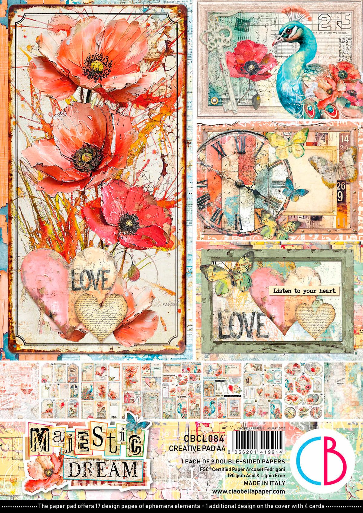 Motivpapier Papier-Set 'Majestic Dream'