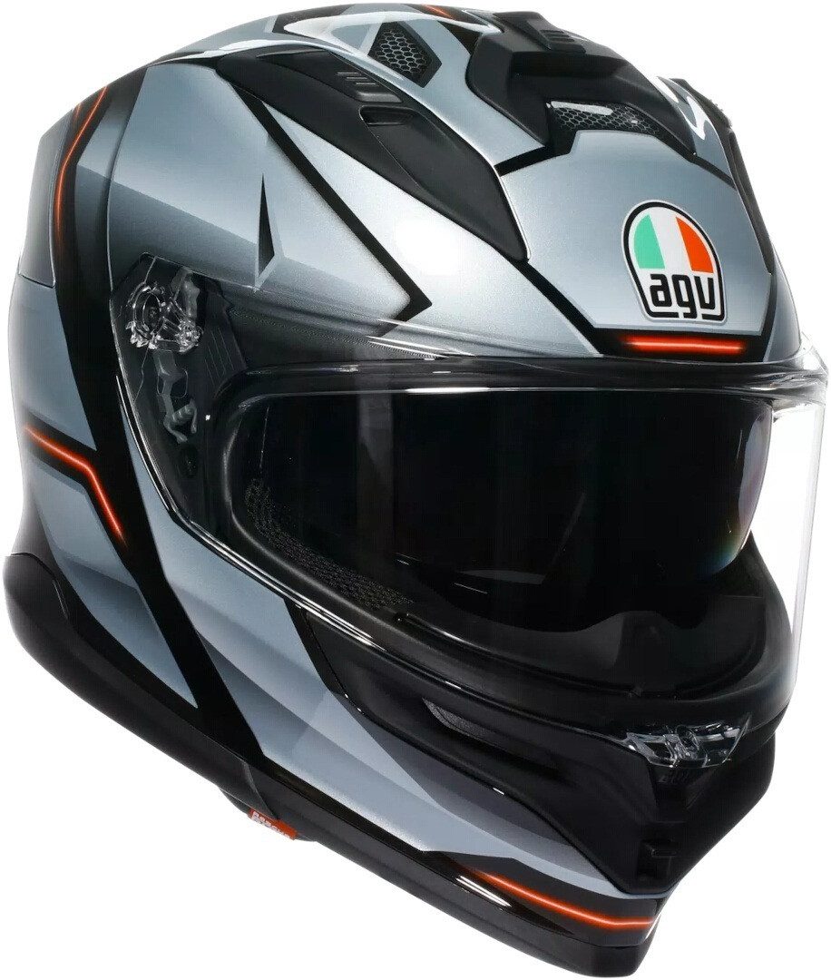 AGV Motorradhelm K7 Jaeger Helm, vorbereitet für Kommunikationssystem,integriertes Sonnenvisier