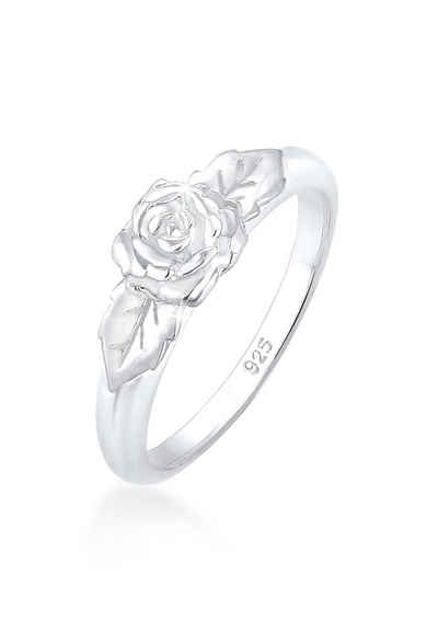 Elli Fingerring Rosenblüte Blume Vintage Look Trend 925 Silber