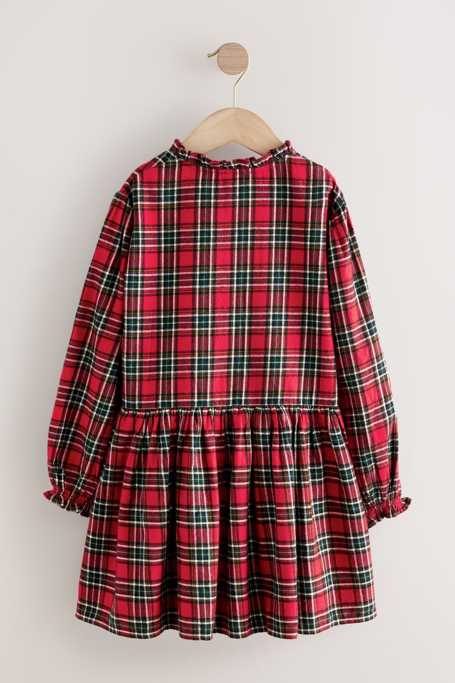 Next Hemdblusenkleid Kleid mit Knopfleiste und Karomuster (1-tlg)