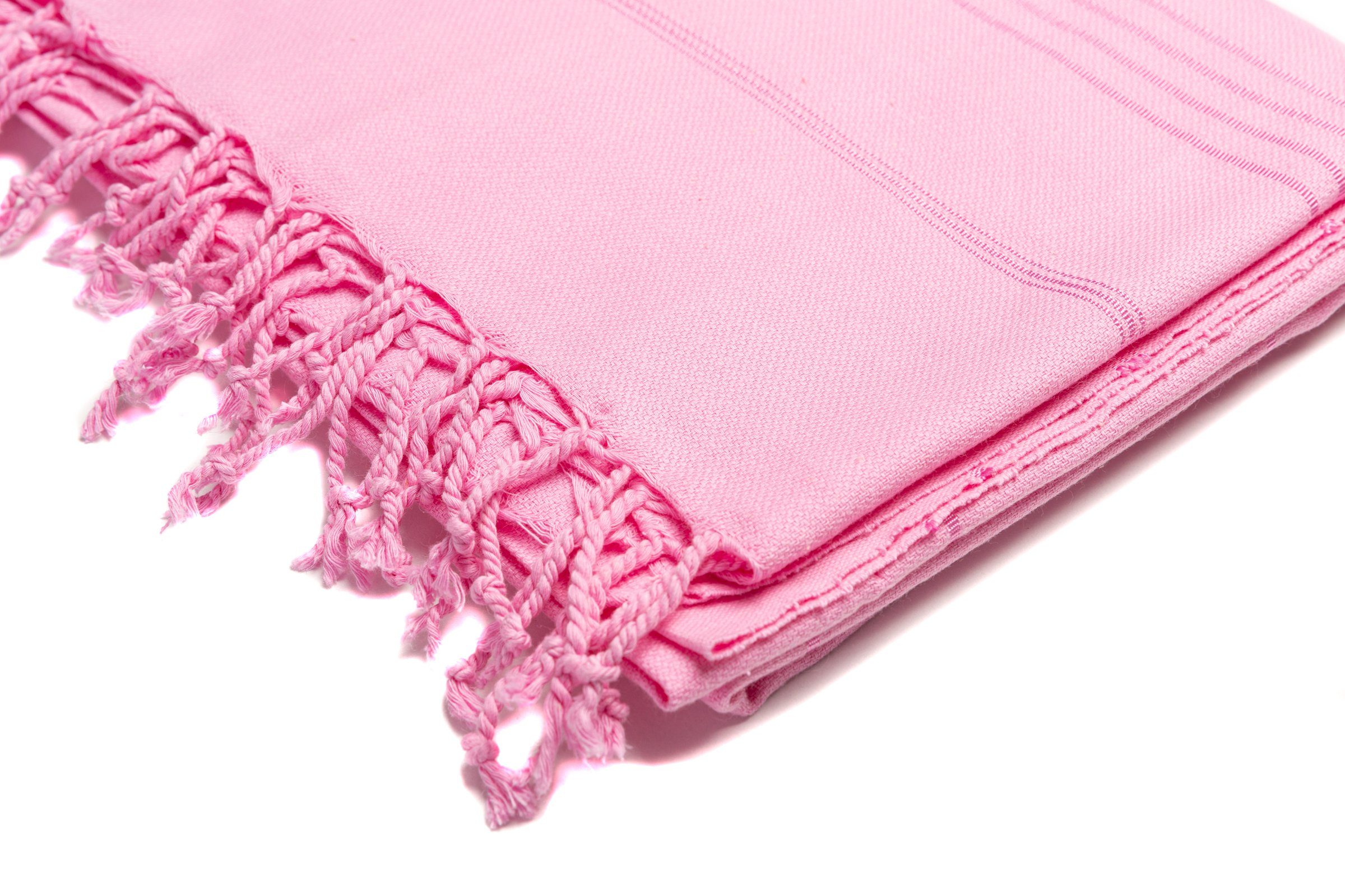 Pink für Baumwolle (1-St), geeignet. Hamamtuch Strandtuch in Türkiye Made 100% Babys Strandtücher 100% Möbel Baumwolle, Saunatuch Villa Sultan, Quality