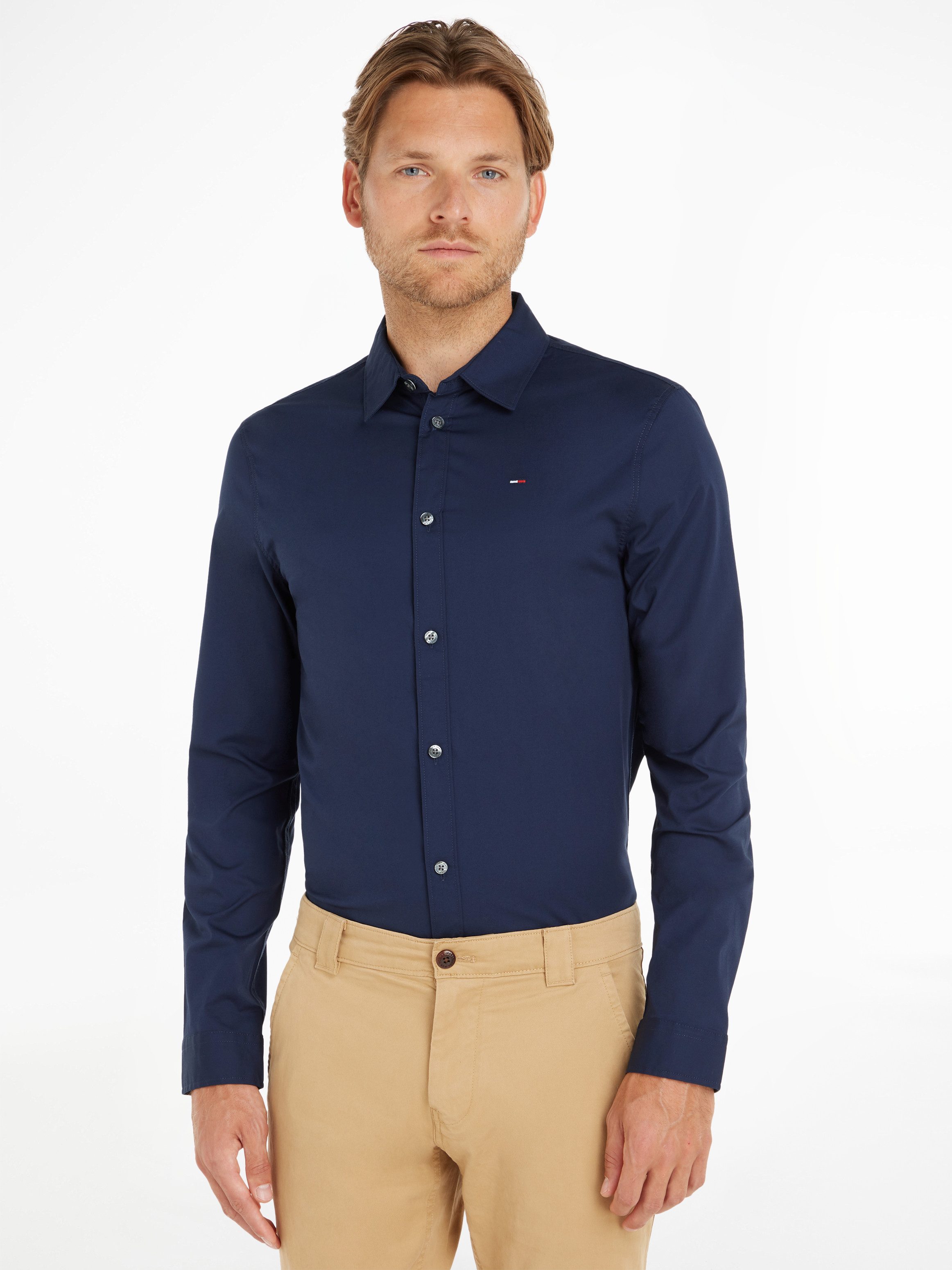 Tommy Jeans Langarmhemd Sabim Stretch Hemd Shirt Stretch Hemd, Premium, Slim Fit, mit Elasthan