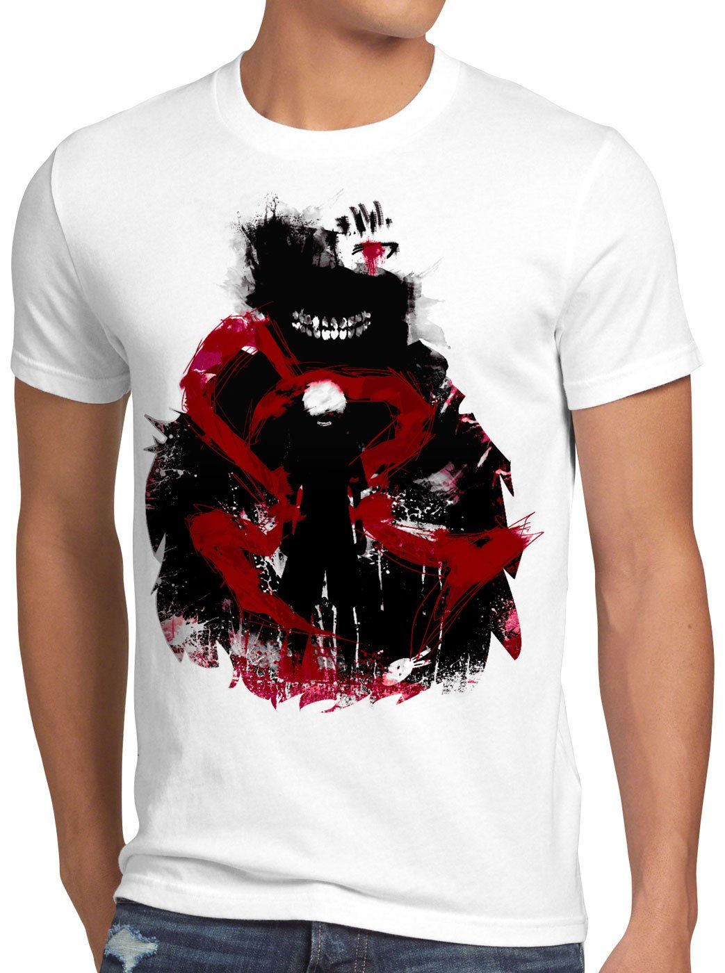 style3 Print-Shirt Herren T-Shirt Ghoul Nightmare Tokyo Anime Manga