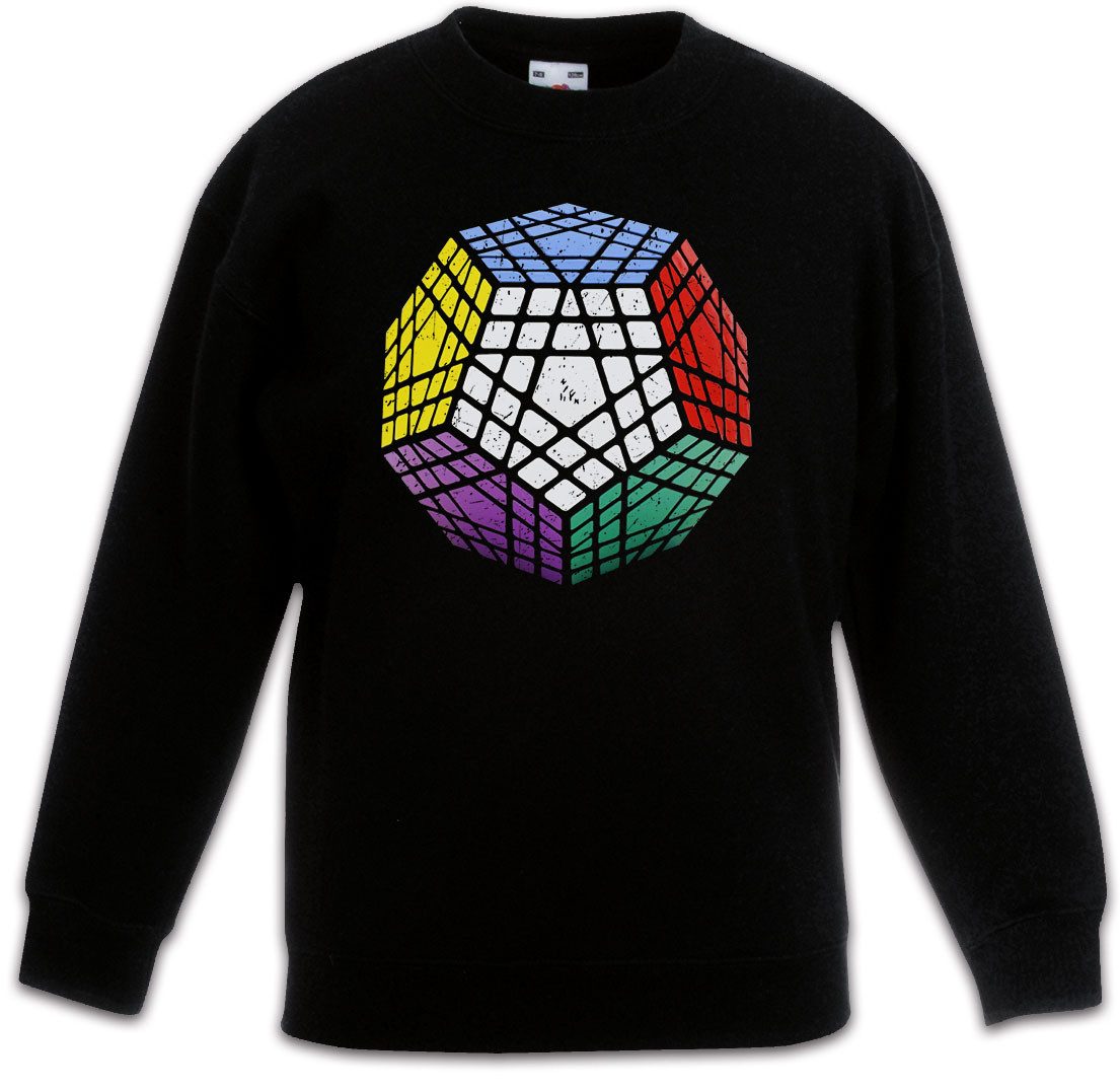 Sweatshirt Vintage Megaminx Kinderpullover Cube Zauberwürfel 80s Magic Speed