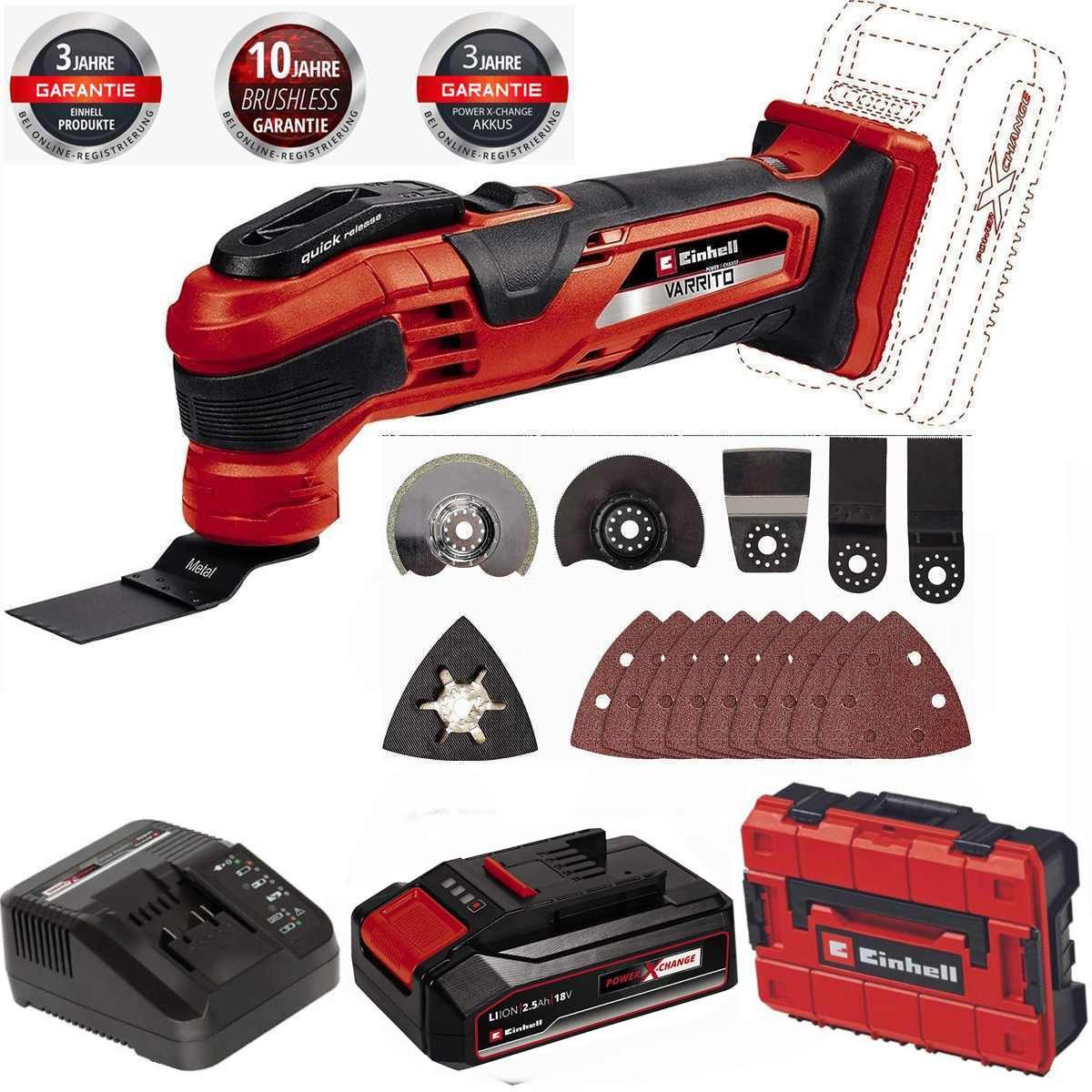 Einhell Akku-Multifunktionswerkzeug Multifunktionswerkzeug VARRITO 18V Akku 2.5 Ah, Ladegerä, S-F Koffer – Bild 2 von 5