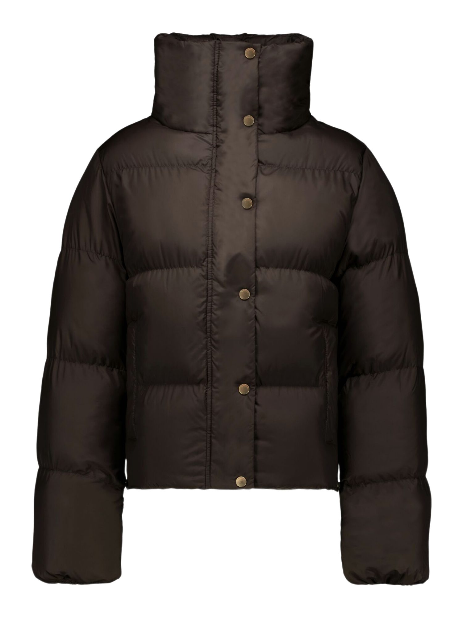 Garcia Kurzjacke braun,Casual,Polyester,Unifarben,Stehkragen,Langarm,Relaxed Fit